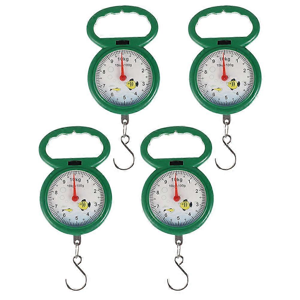 Travel Suitcase Weigher Spring Scale Plastic 15.00X7.00X2.00cm Measurement 4Pcs