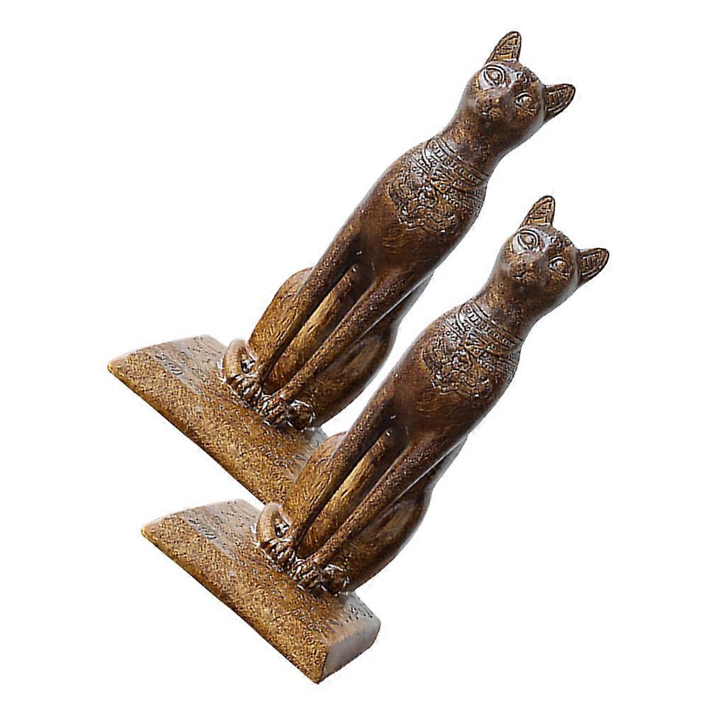 Vintage Decorative Bookends Unique Cat Bookends Resin Made Non Slip Feature Ideal For Cat Lovers 20.50X11.00X9.00CM 1Pair