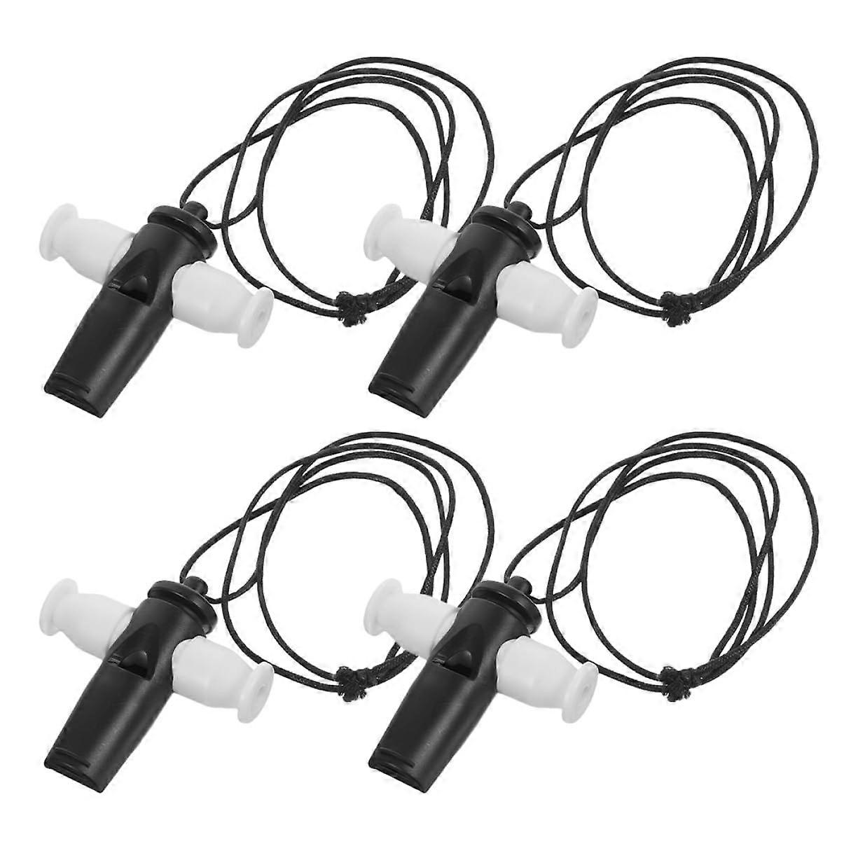 4Pack Samba Posts Basketball Whistle Trainer Whistle with Lanyard, Dog Whistle, White Whistle, Maya Death Whistle, Coaching Whistle, Referee Whistle