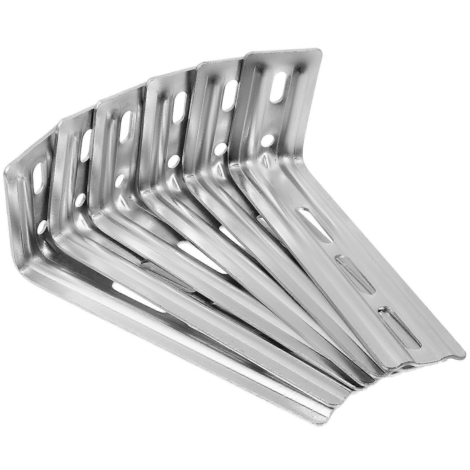 Curtain Bracket Set L Shape Metal Plate Curtain Fixing Home Accessories 6Pcs