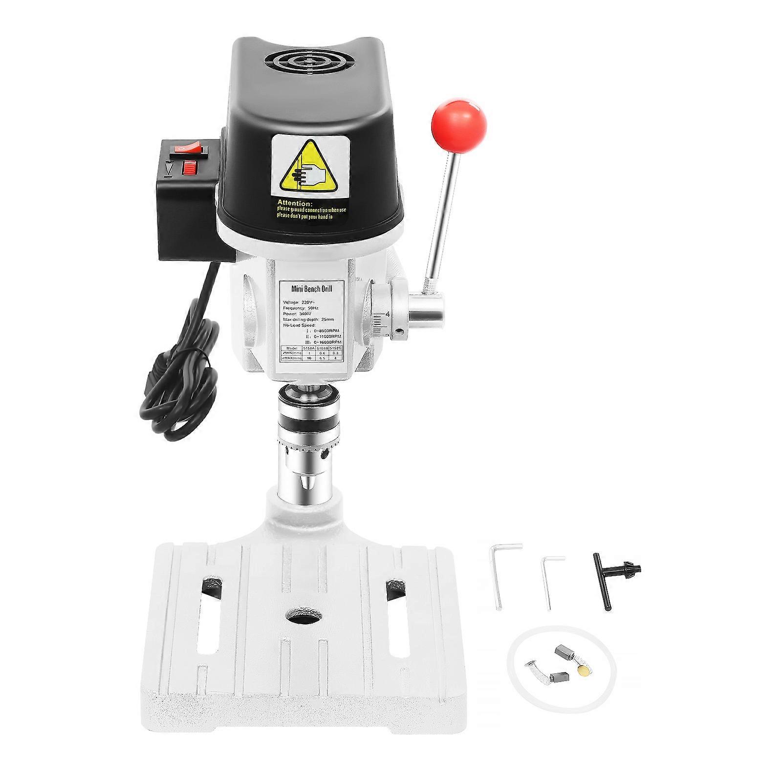 340W Mini Bench Drill Press Portable Table Drill Adjustable Speed Collet Clamping Diameter 1-10mm