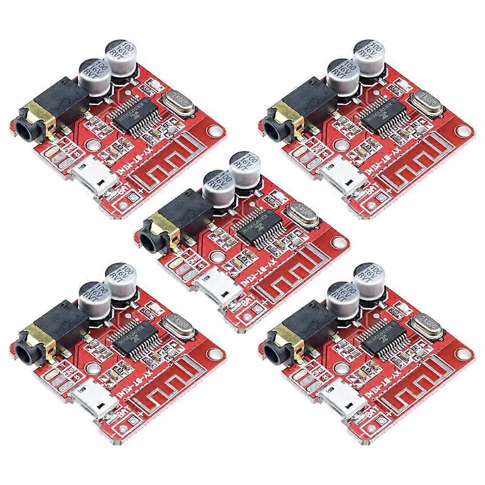 Bluetooth Receiver Board 3.75V 5.0 Lossless Decoder Board Wireless Stereo Music Module Pack of 5 5 Items