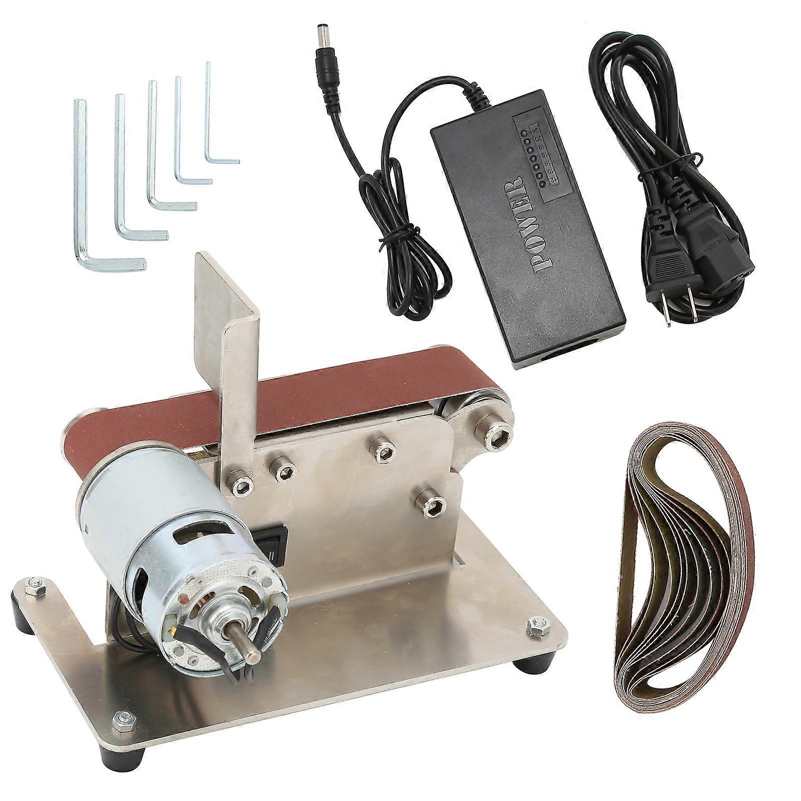 Belt Sander Mini Electric Adjustable Grinder Polishing Machine AC 110‑240V for DIYUS Plug 775 (100W)