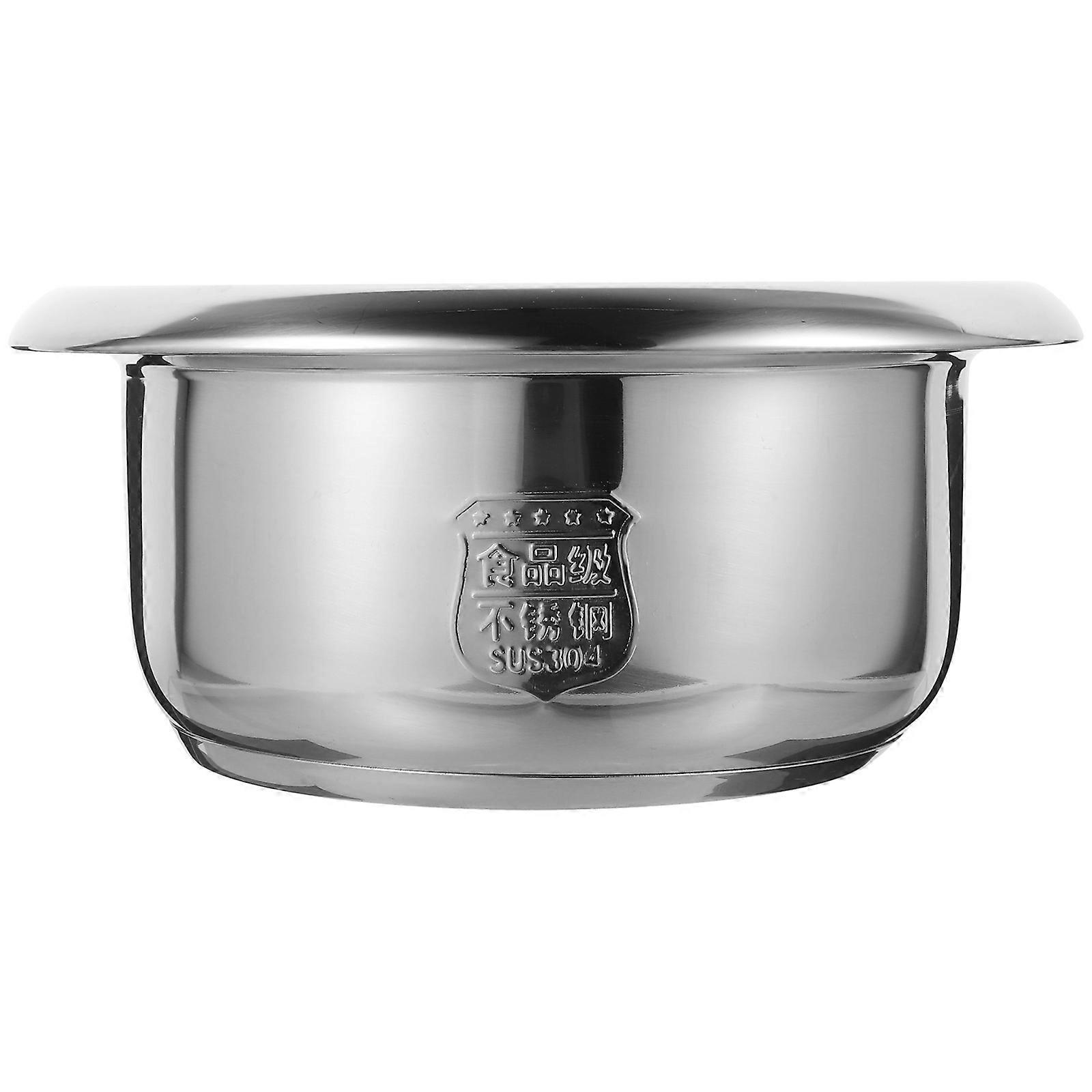 Rice Cooker Replacement Pot Stainless Steel 304 For Kitchen Use 9.1×9.1×3.9in Cooking Soup Making 1Pcs