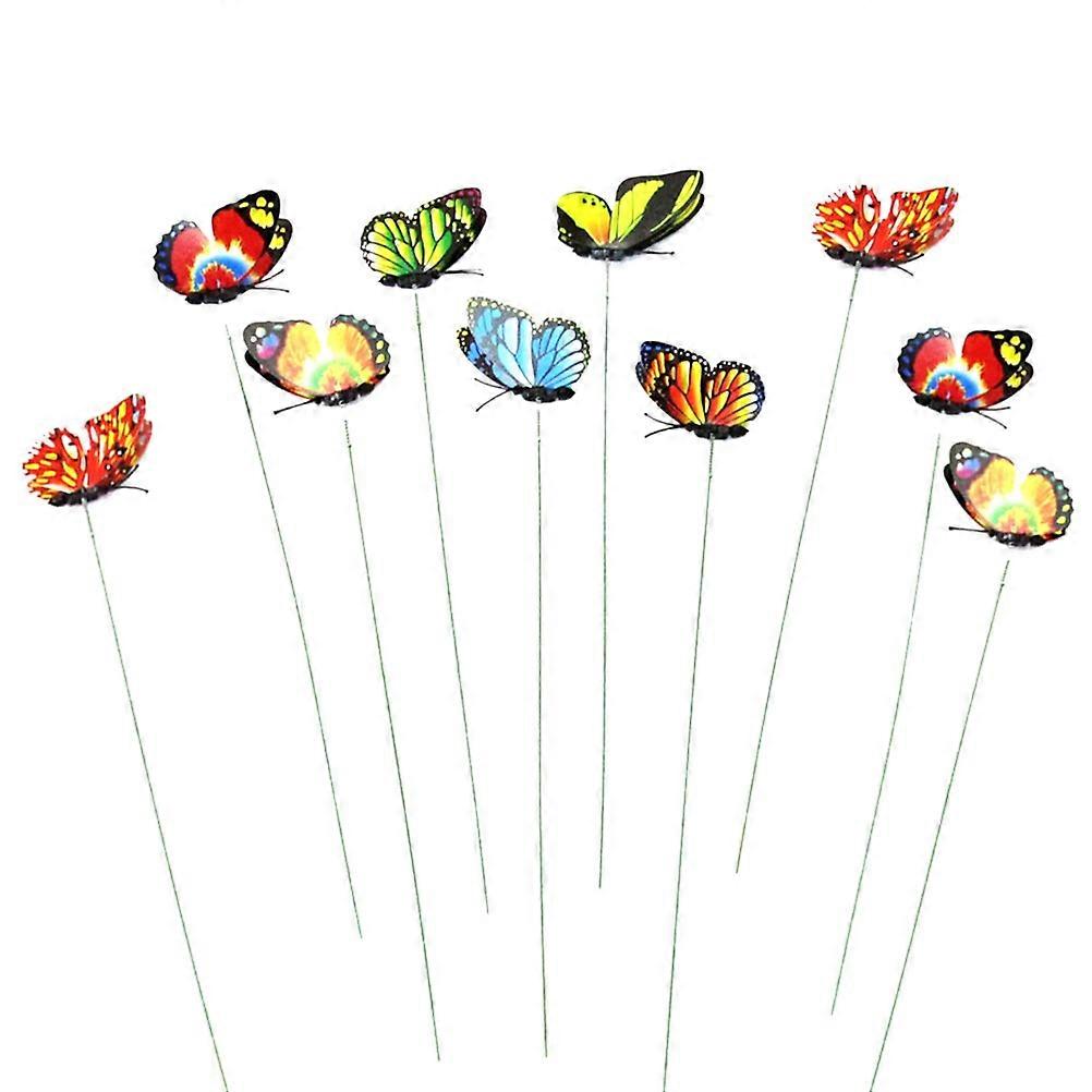 Spring Decor For Home Artificial Butterflies Garden Ornament Random Color 7 X 2 5 X 0 2Cm Decoration 10Pack
