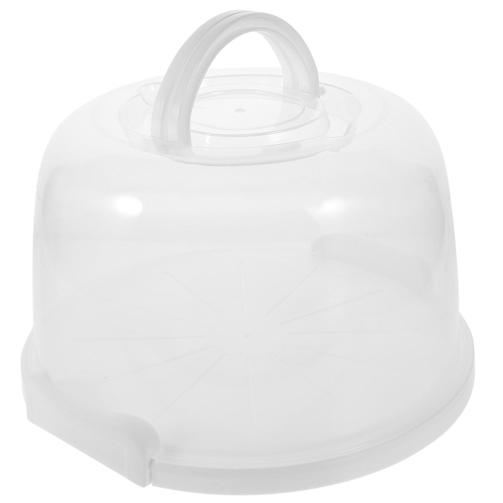 Reusable Cake Carrier with Lid Made of Safe Light PP Material White Color Perfect for Storage 7.5 Inches