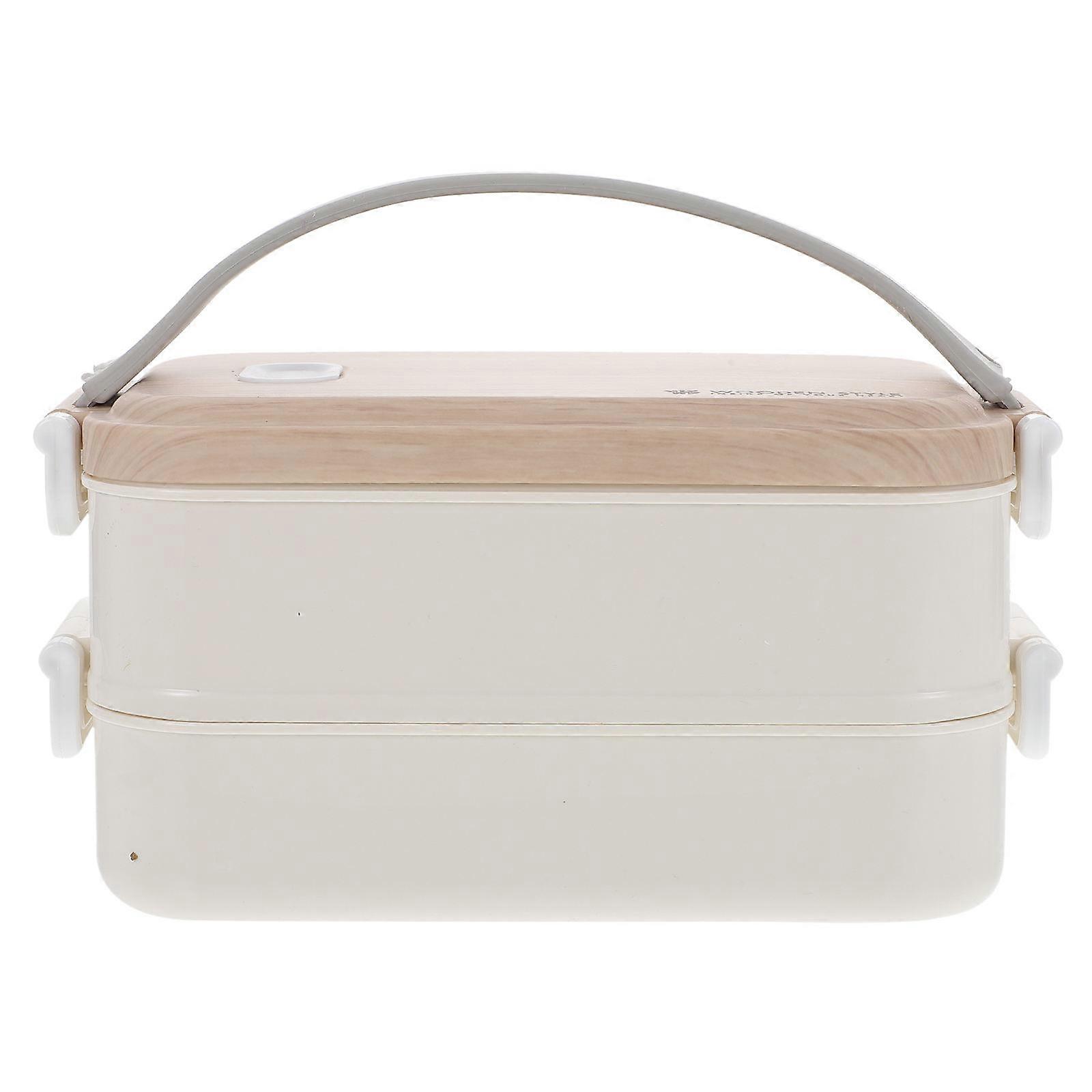 Stainless Steel Lunch Box Double Layer Separated Portable Food Container with Lunch Bag
