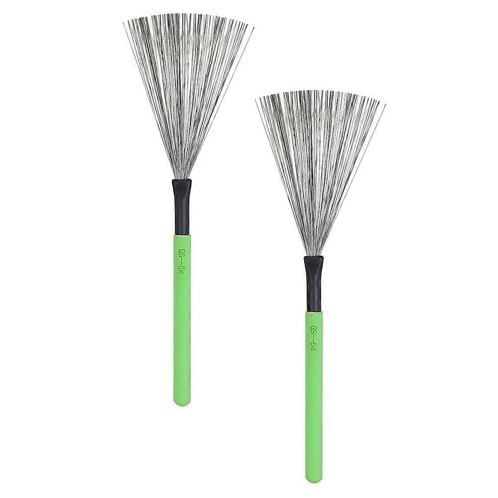 Jazz Drum Brush Drummers Accessories Comfortable Grip Production Wooden Handle 2Pcs