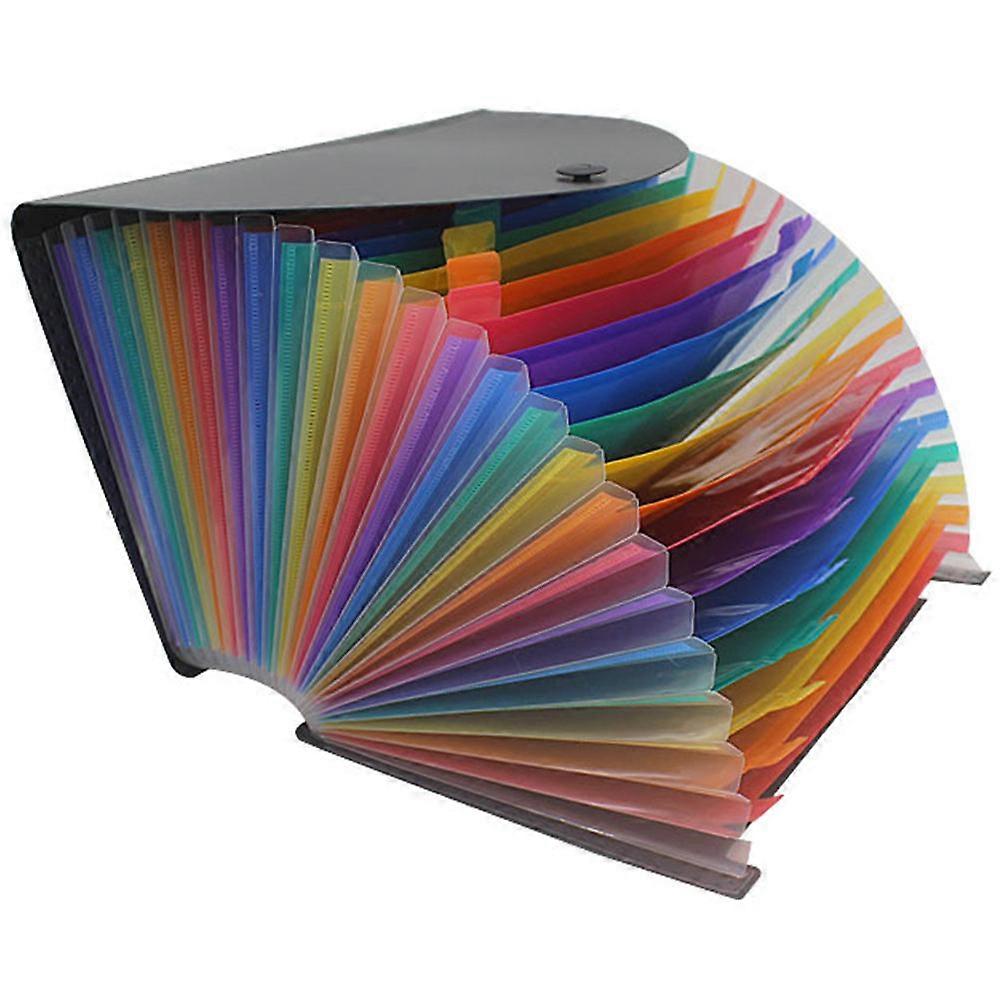Plastic Folder Organizer Collapsible File Folder Organizer For Life And Travel Colorful 33.9×13×9.3in 1Pcs