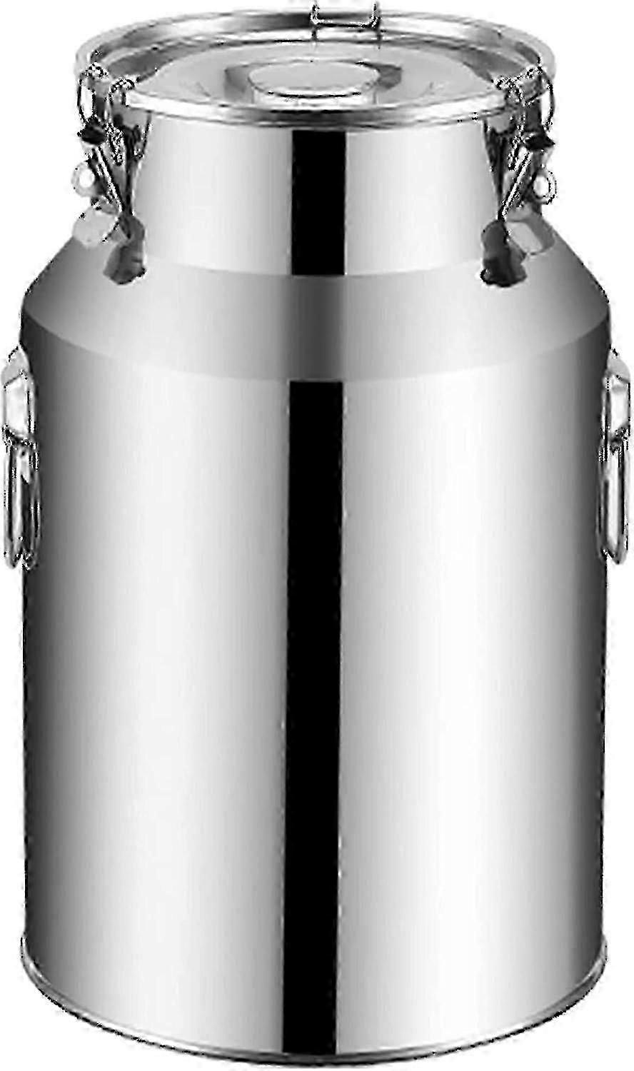 14l Premium Food Grade Stainless Steel Milk Bucket with Tight Seal Lid for Safe Milk and Wine Storage & Transport