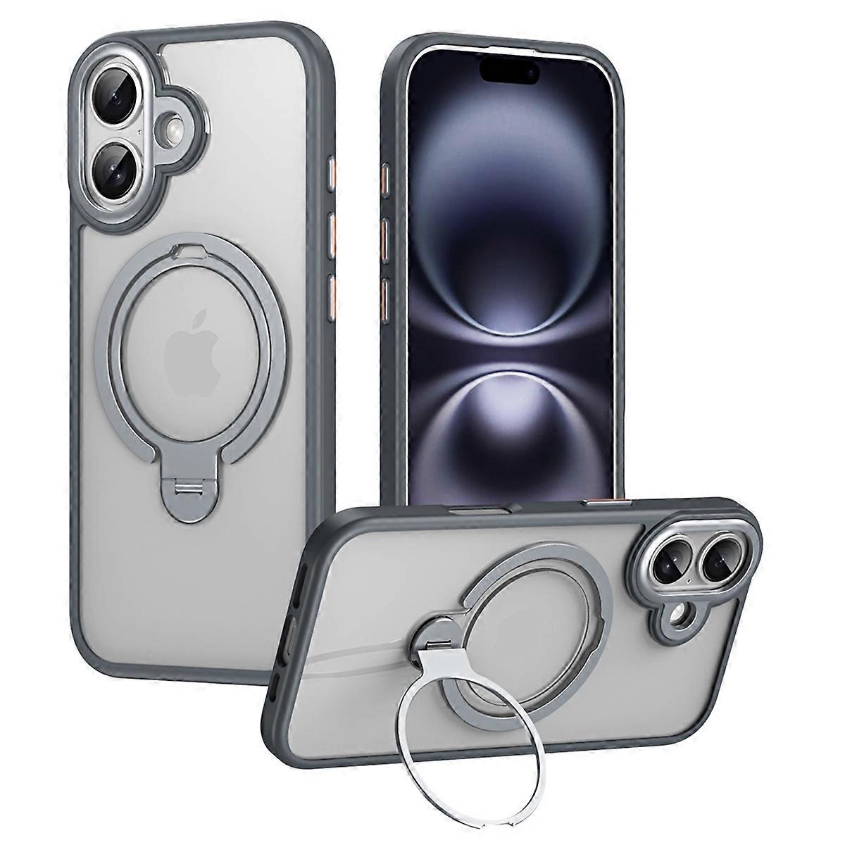 For iPhone 17 Phone Case Compatible with MagSafe Kickstand Matte Back Cover