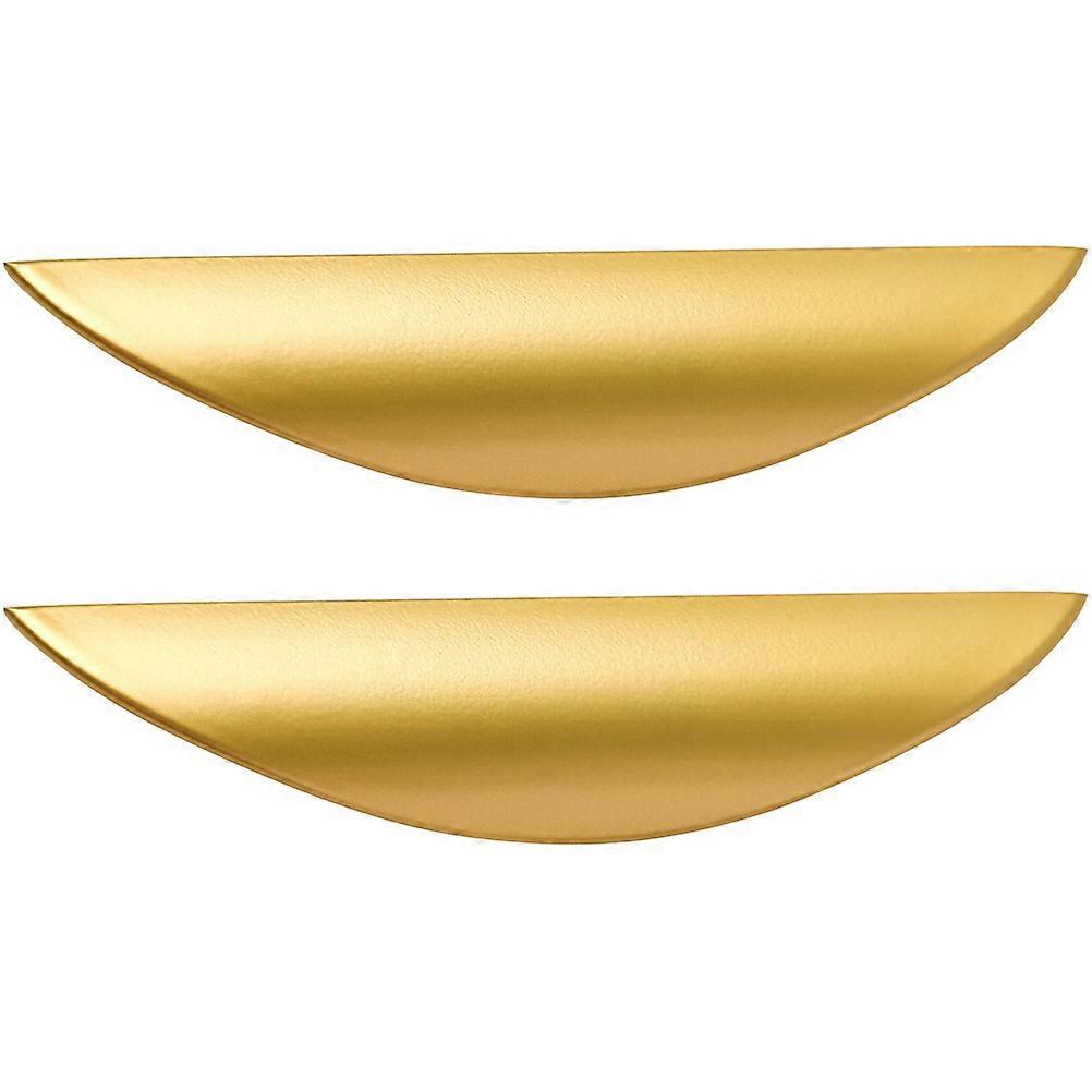 Cabinet Handles Drawer Pulls Metal Handle Modern Replacement For Cabinet Wardrobe Closet 2Pcs Golden Crescent Moon Shape Corrosion Resistance