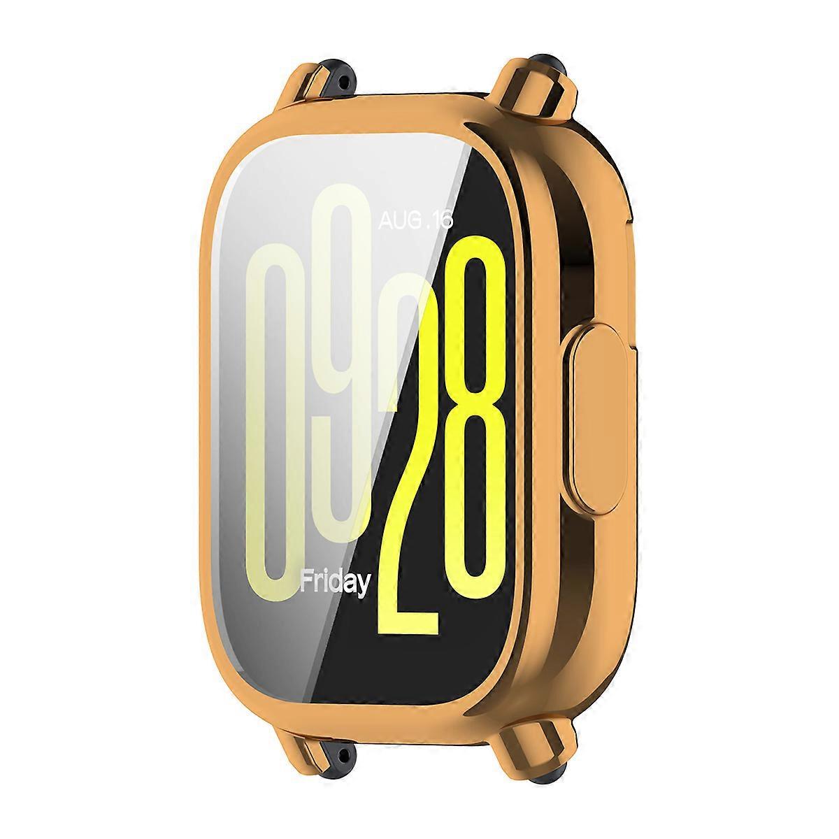Για Xiaomi Redmi Watch 5 Lite TPU Θήκη ρολογιού ENKAY HAT PRINCE Κάλυμμα ρολογιού ηλεκτρολυτικής επιμετάλλωσης με προστατευτικό οθόνης Rose Gold