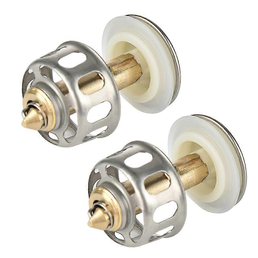 Servant Bounce Filter Vask Plugg Stopper Bad Anti-tilstopping Sprettfilter Enkel Design 5,00X3,50X3,50CM Rustfritt stål Lufttett 2Sett