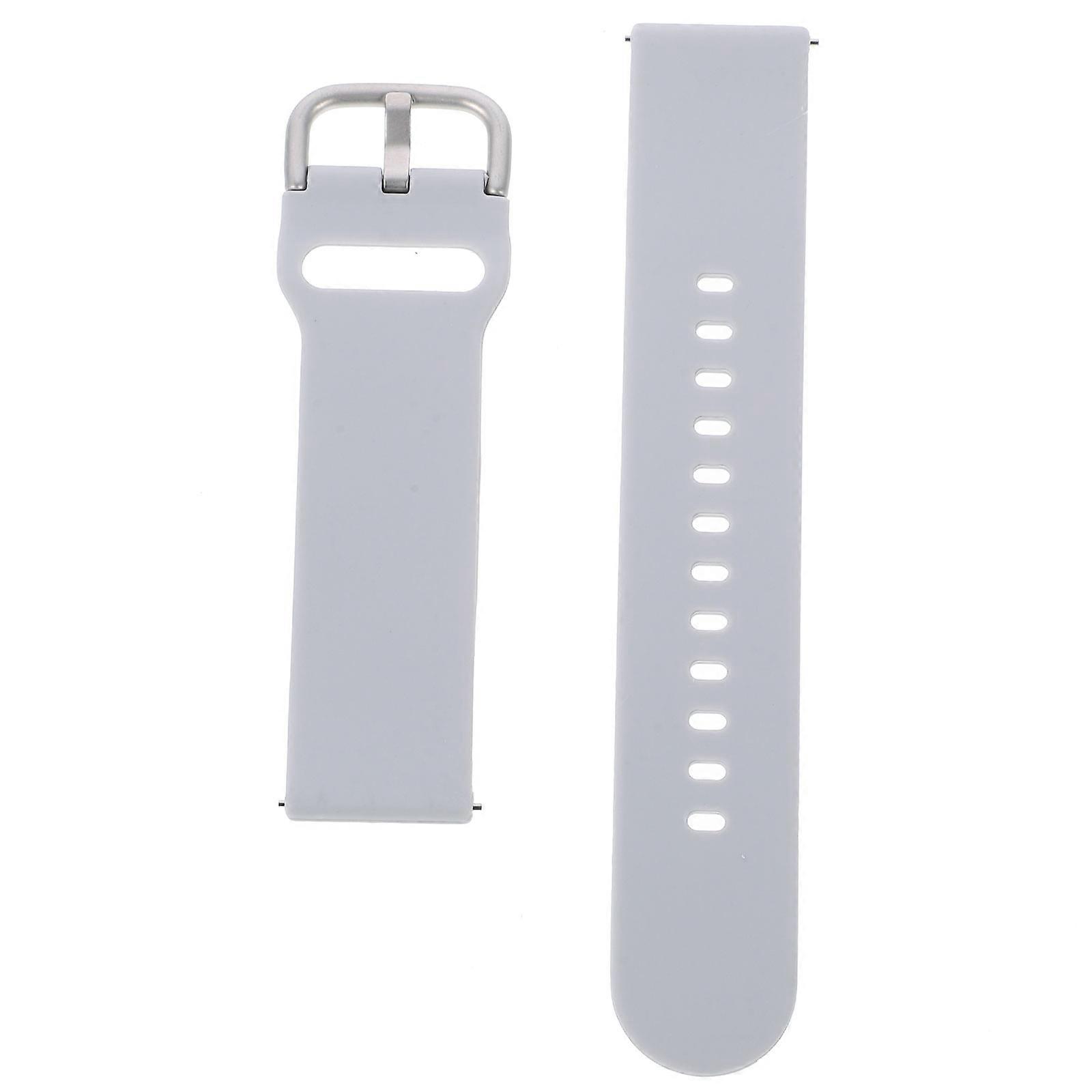 Simple Watch Band Replacement Watchband Sturdy Watch Strap Compatible for Galaxy Watch (20mm Silver)