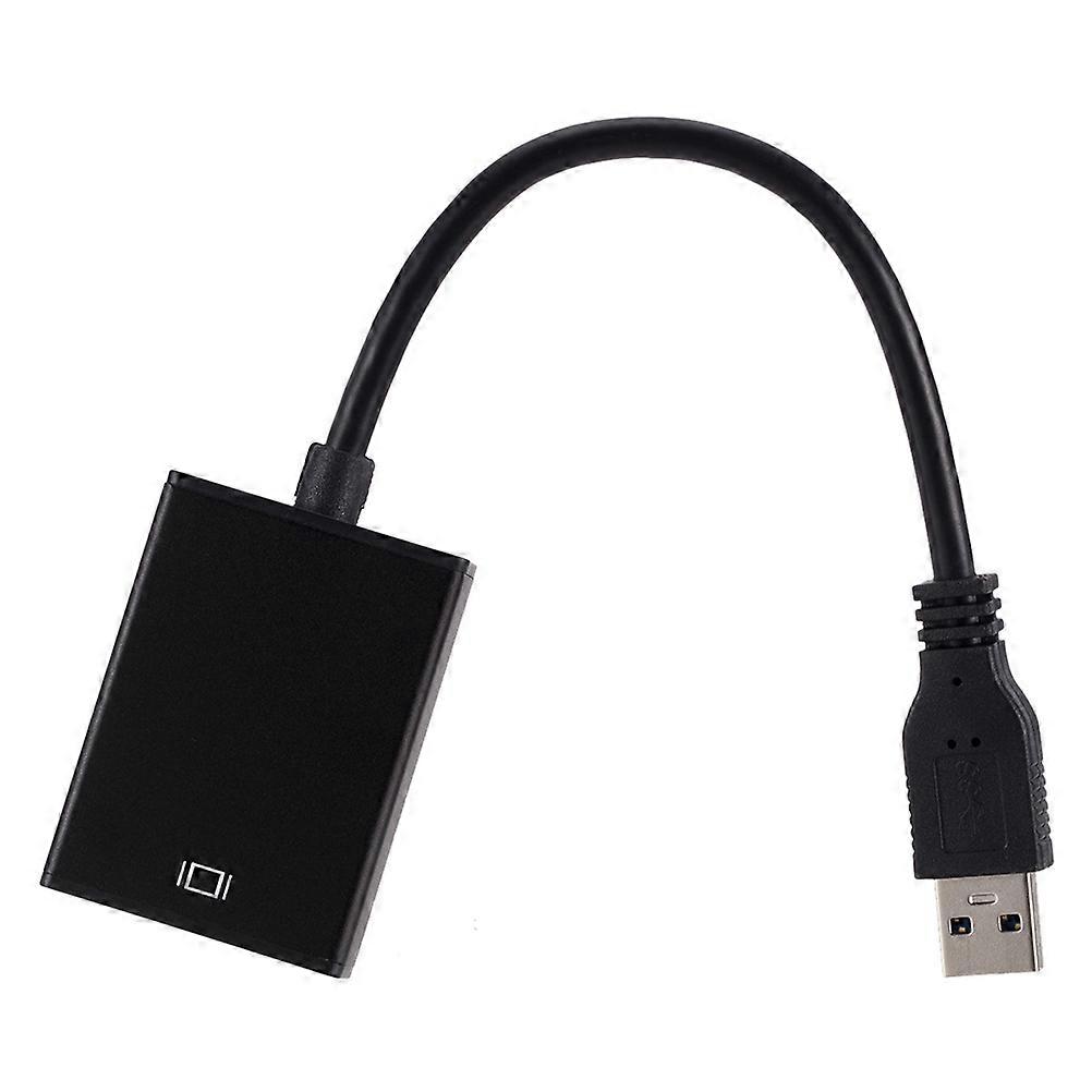 USB 3.0 to Video Adapter Cable for Data Transmission Black Supports 1080P 2048x1152 Resolution