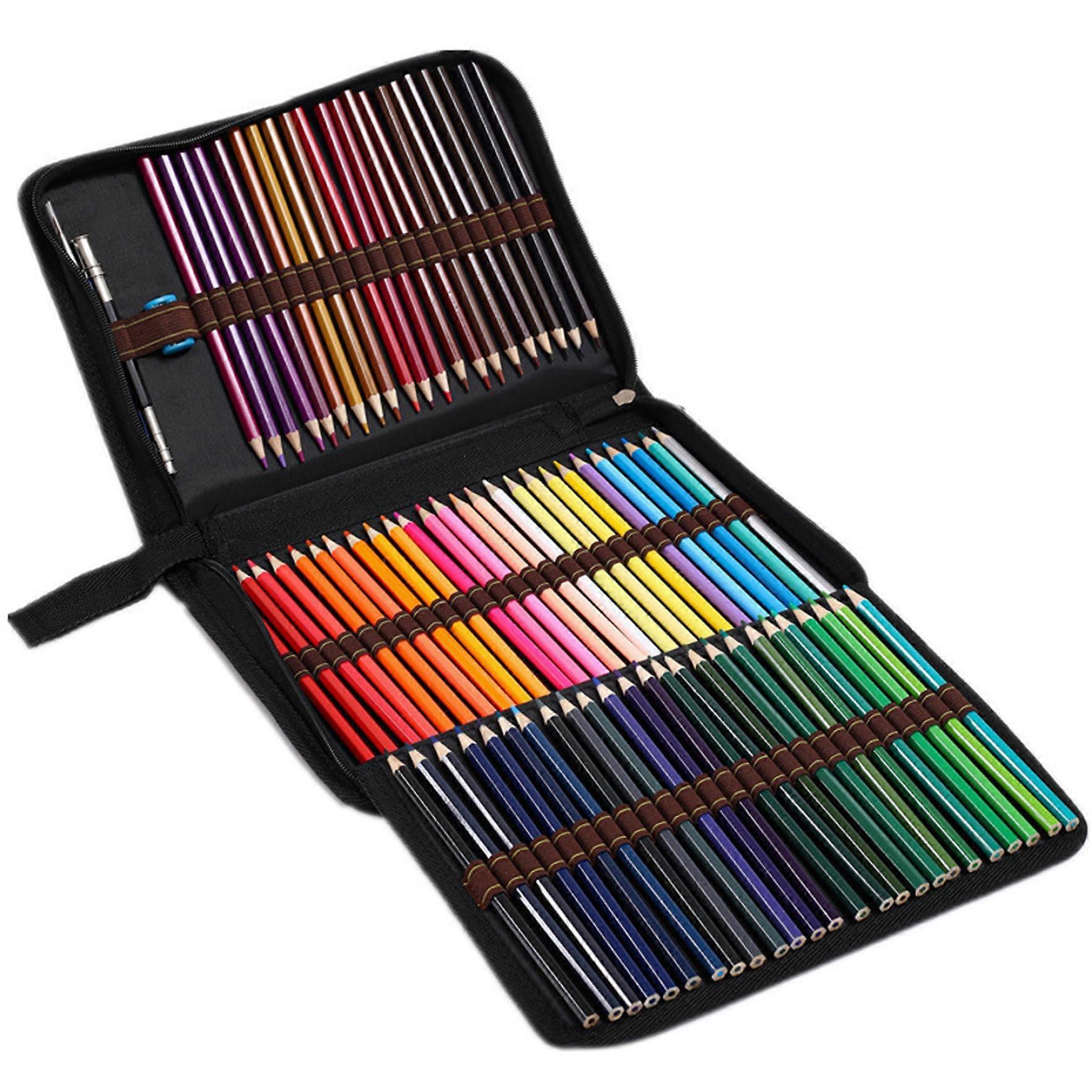 72Color Colored Pencils Set for Kids, Portable with Canvas Case, WaterSoluble for Art Class