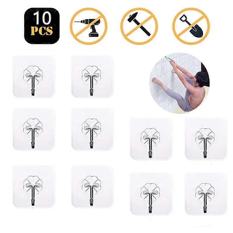 Heavy Load Transparent Hooks for Kitchen & Bathroom