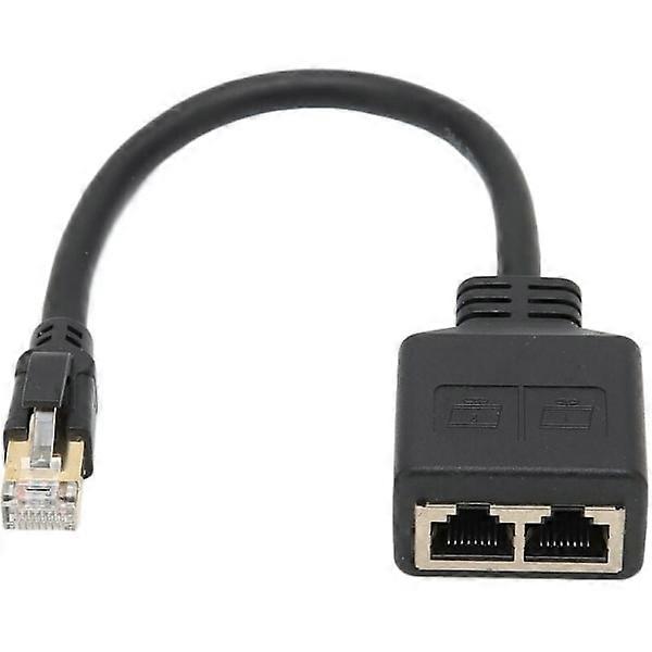 RJ45-Splitteradapter, 1 auf 2 RJ45-Netzwerkport-Ethernet-Adapter-Splitter, CAT8-Netzwerkkabel-Splitteradapter für das Home-Office