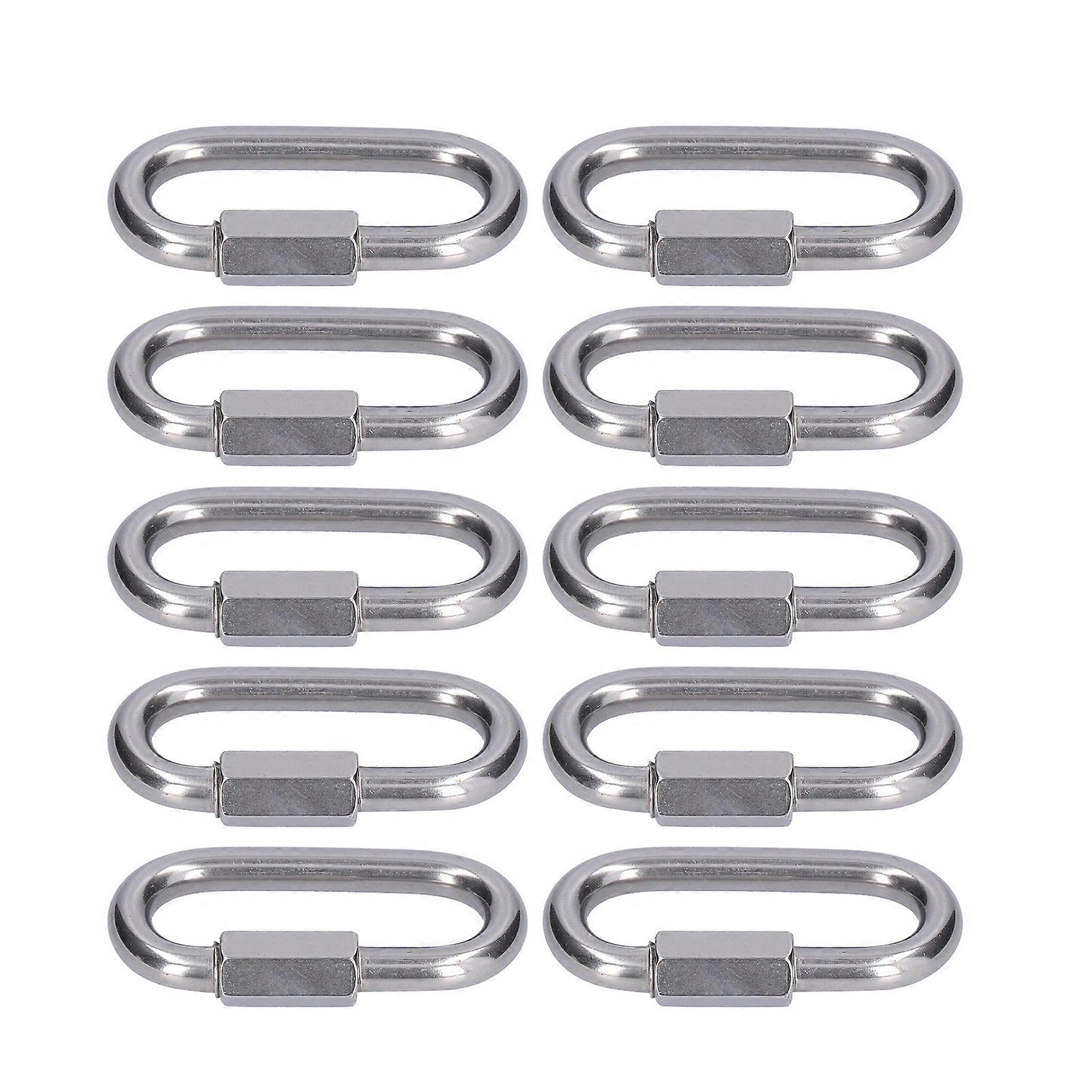 10Pcs Quick Link Connector Strong Durable Easy Install Small Size Chain ConnectorM3.5