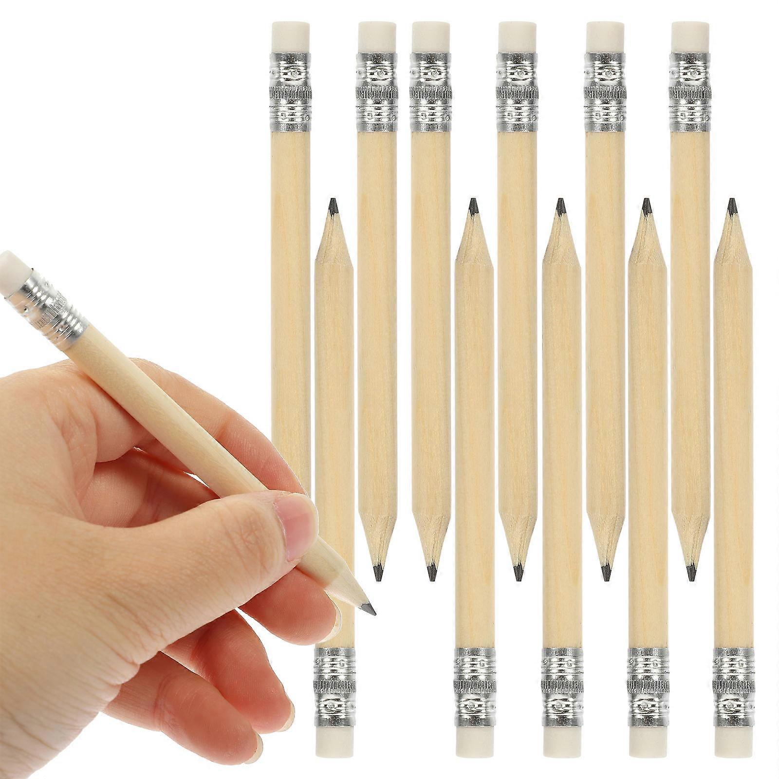 50Pcs Short Writing Pencils Erasable Kids Pencils Log Pencils