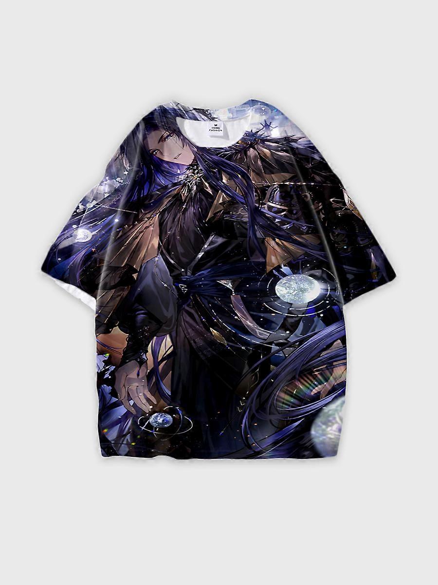 T-shirt round neck Role Pattern loose short sleeve E3263