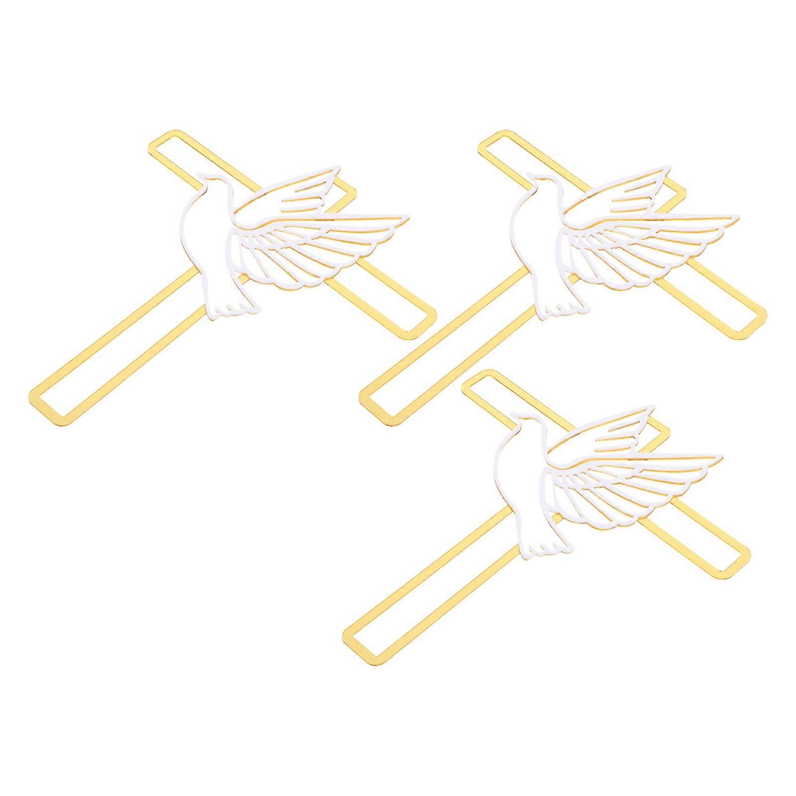 Acrylic Cross Cake Topper for Decoration Multi Color Lightweight and 3 Pieces