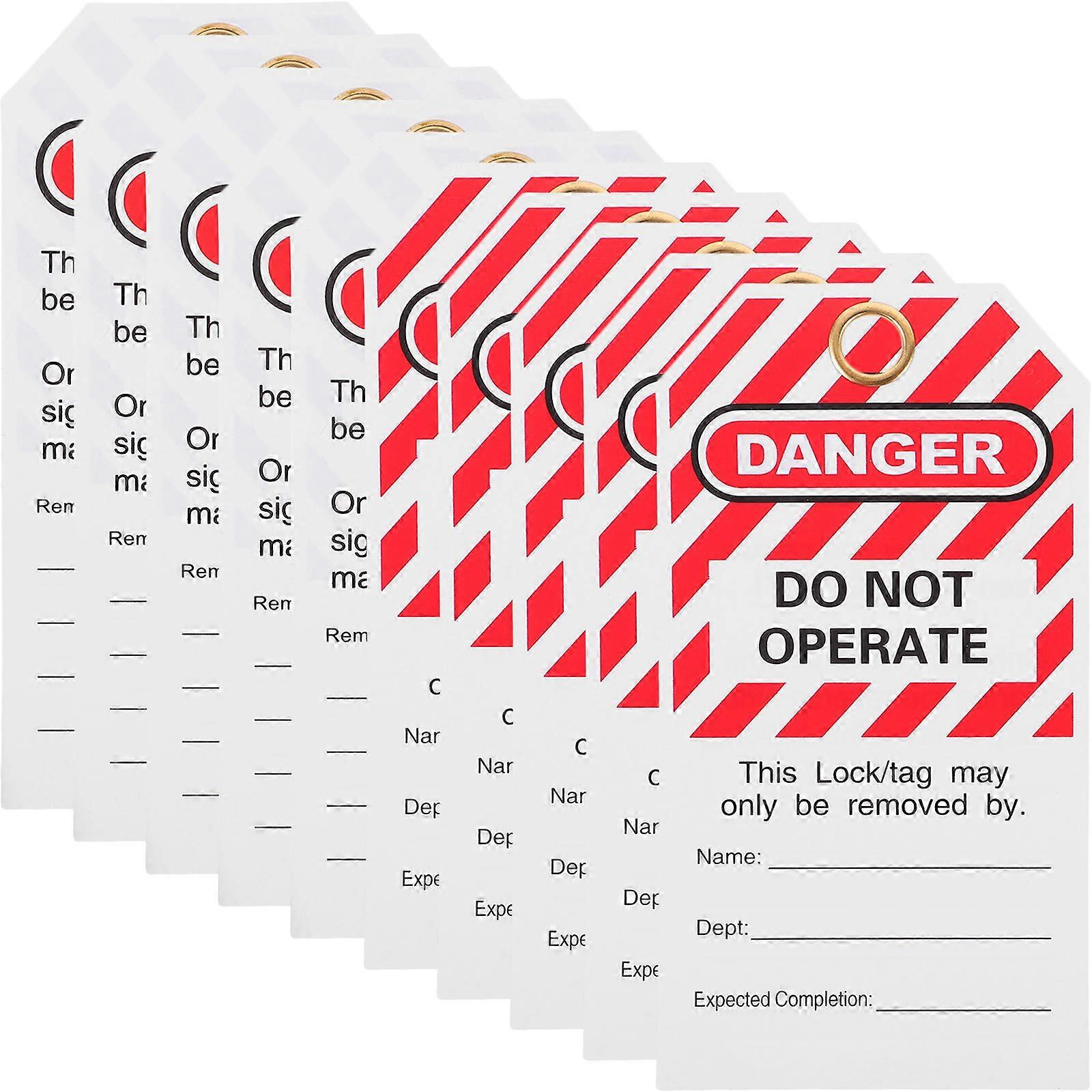10pcs Do Not Operate Danger Warning Tags Hanging Safety Labels for Factory Equipment Hazardous Warning Compliance