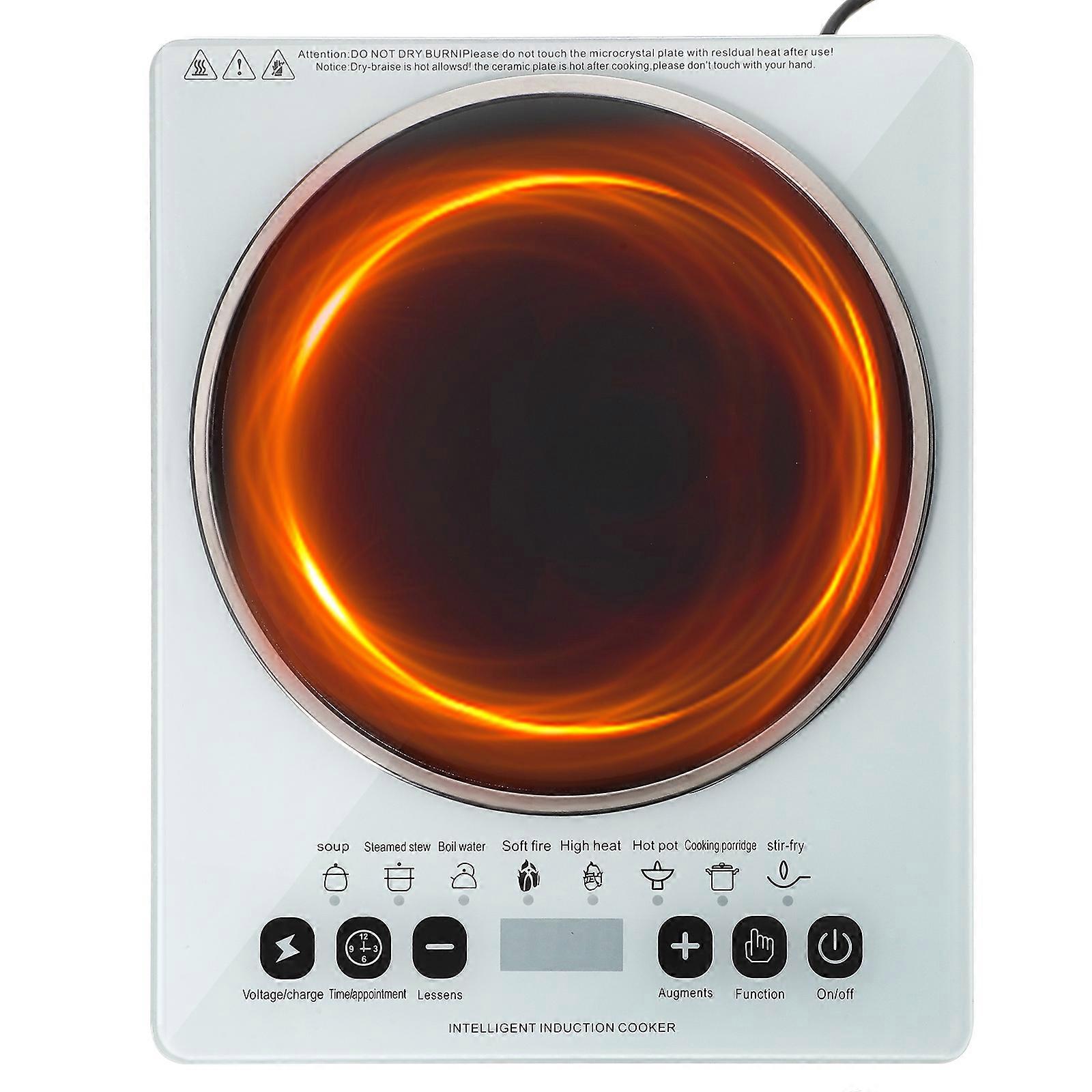 Portable Induction Cooker Hot Plate Interface Fast Heating Technology Ideal For Camping Trips Kitchen Owners 1Set