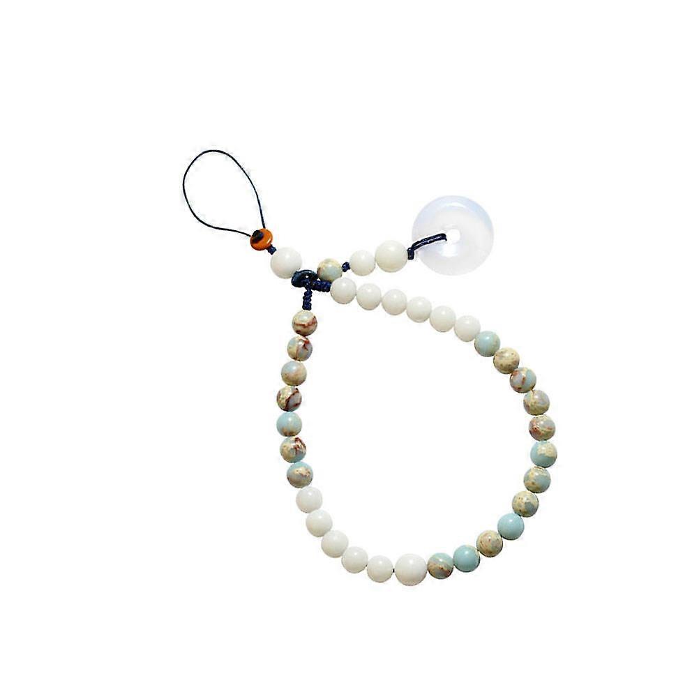 Chinese Style Durable Chalcedony Beadwork Phone Chain for Decoration