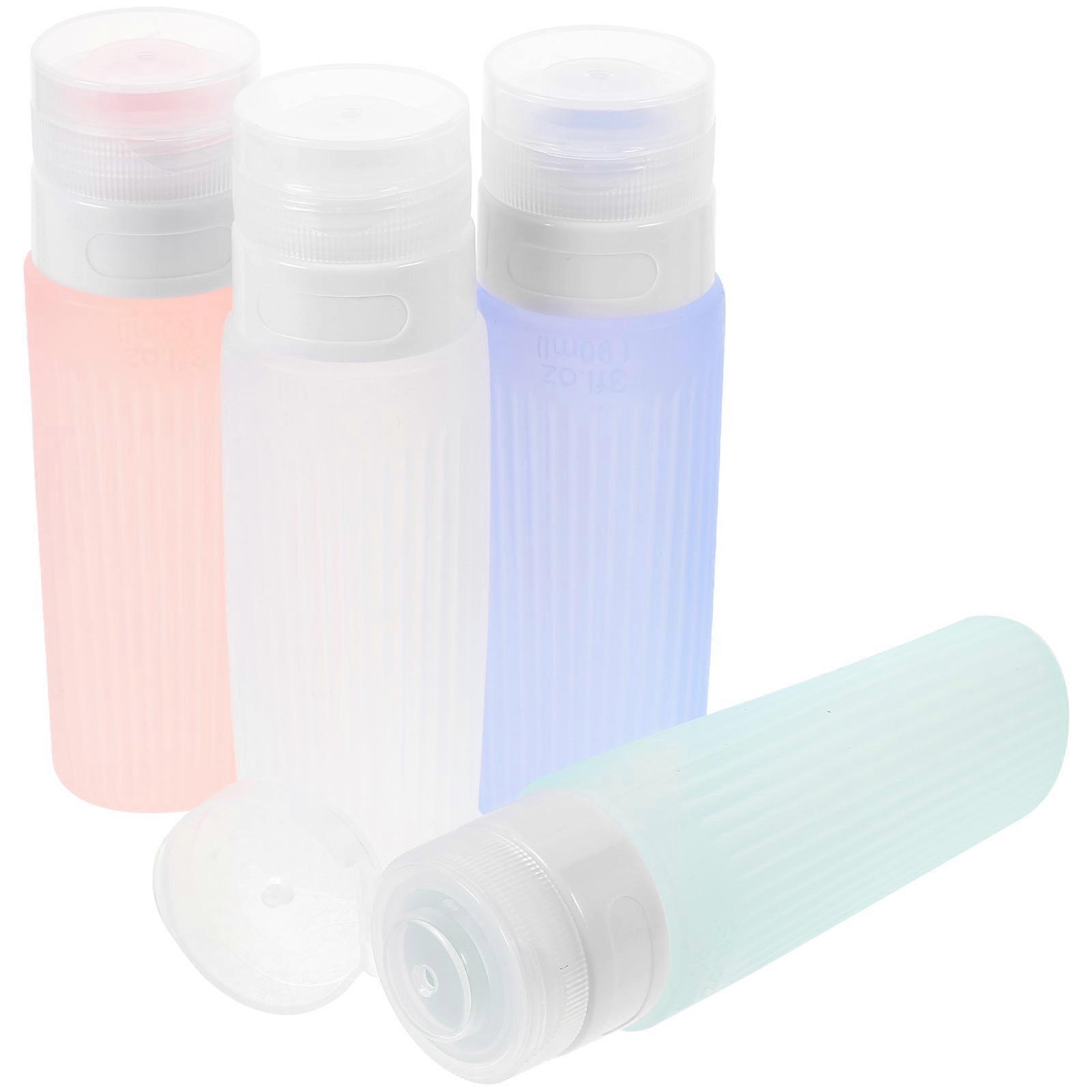 Portable Travel Bottles for Liquid Storage with Silicone Material Assorted Color Reusable and Squeezable 80ml