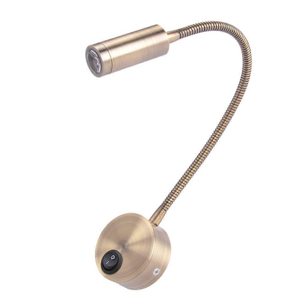 Stylish European LED Wall Lamp with Adjustable Angle and Eye Protection Golden 1PC