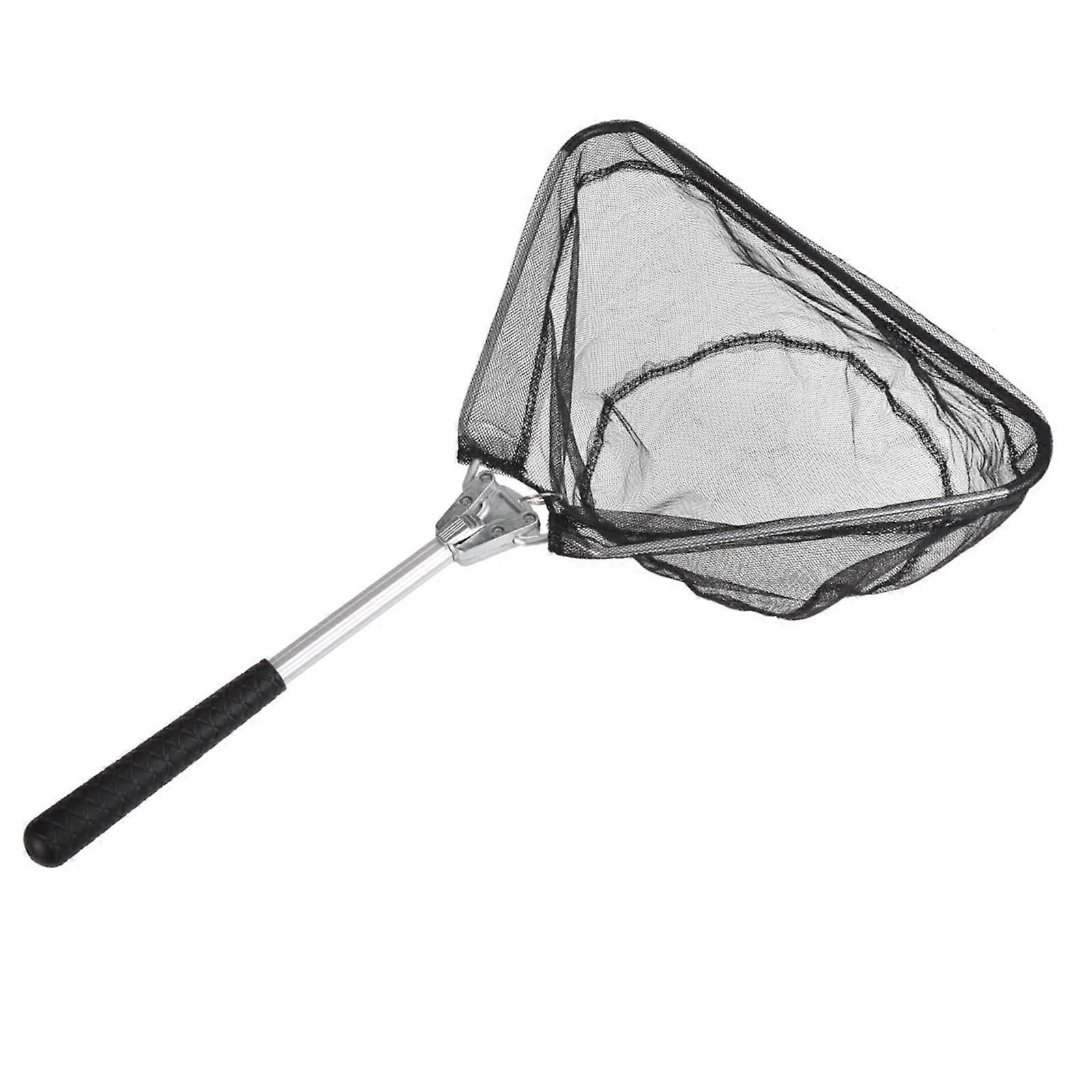 Portable fishing net made of aluminum alloy, nonslip, foldable triangular fishing net for easy catching and releasing.