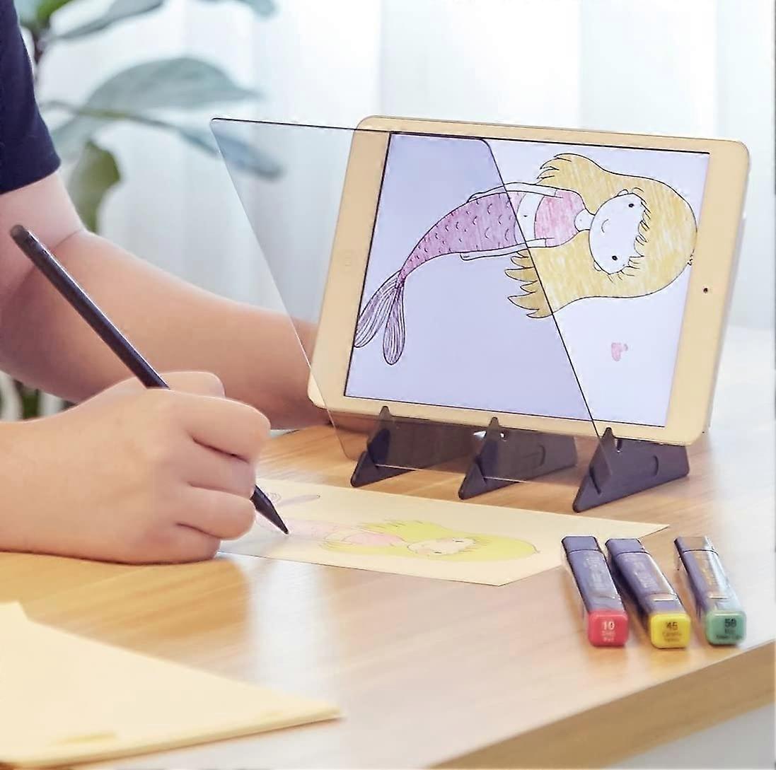 Optical Drawing Board Sketch Tool, Support for Mobile Phone Tablet, 20 x 13.5 cm