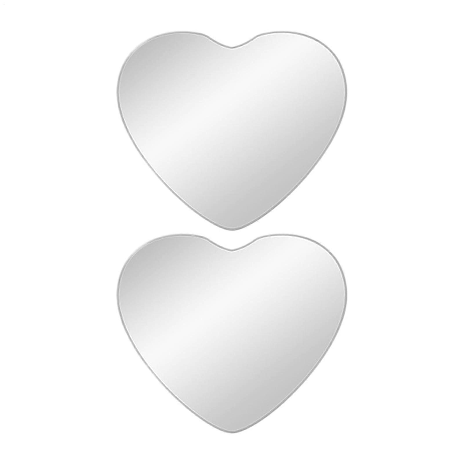 Blind Spot Mirror Adhesive Film Heart-Shaped Convex Rearview Mirror Glass For Enhanced Vehicle Safety Universal Fit