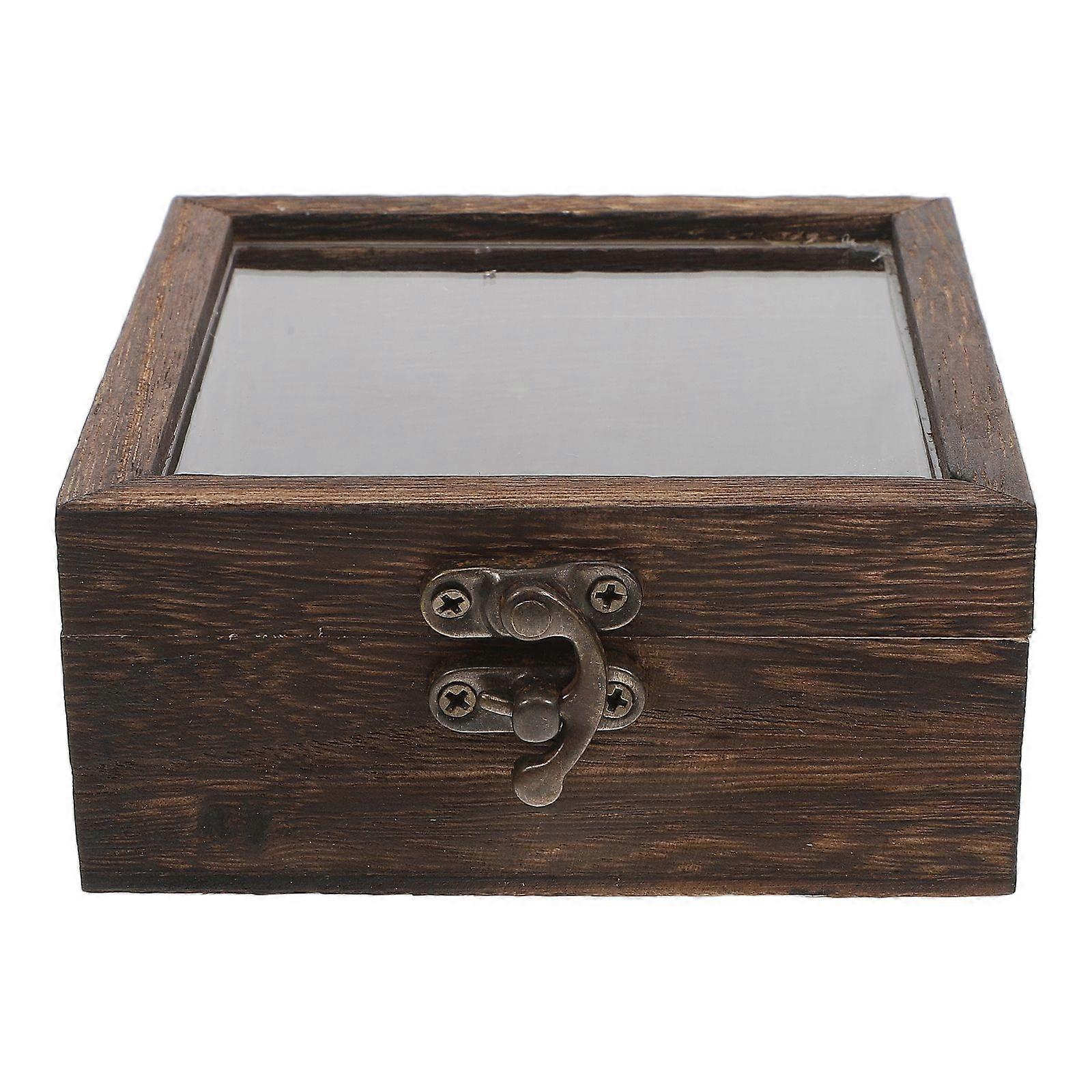 Wooden Insect Specimen Box With Lid Eternal Flower Box Dried Flower Display Case Butterfly Collection Box For Small Items