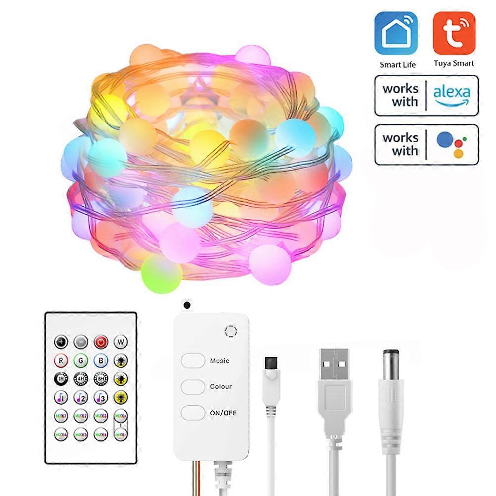 Tuya Smart-Life Ribbon LEDs LED Timing Light with Remote Controls Voice Control Ribbon Remote Controls LEDs with Amazon Alexa, Google Home