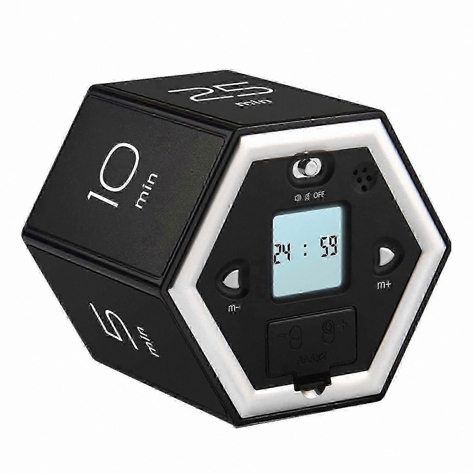 Hexagon Kitchen Timer with Digital Display and Magnetic Cubes for Easy Time Management