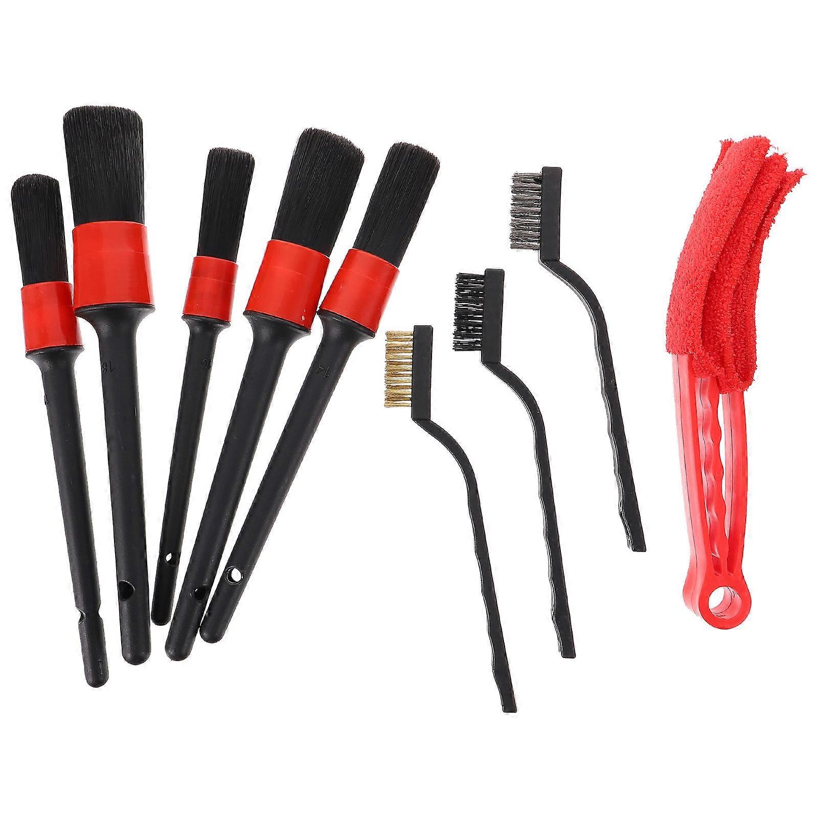 Auto Detailing Brush Kit, Elastic Design for Comprehensive Car Maintenance