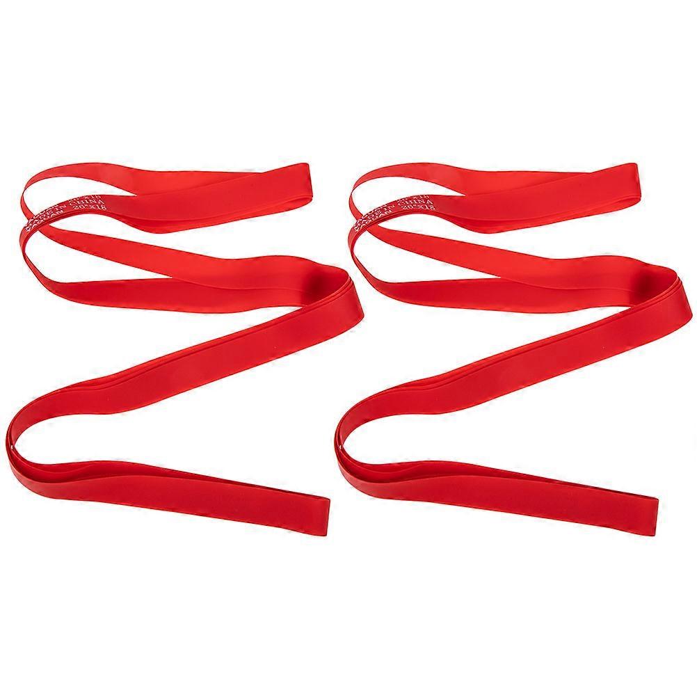 Bicycle Tire Pad 2Pack Red Roll For Long Distance Cycling Reduces Tire Failure Rate Crafted From Durable PVC