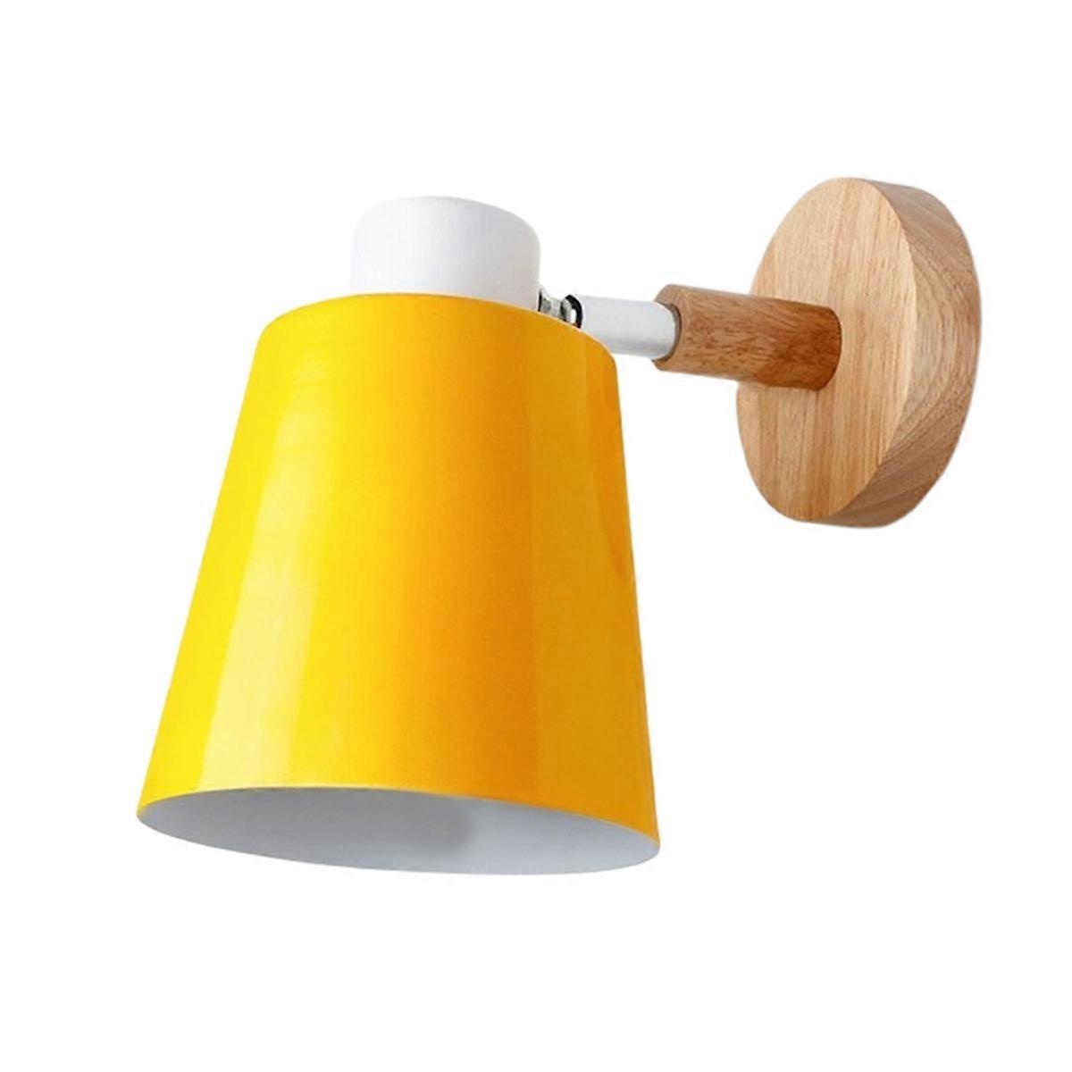 Modern Nordic Wall Lights for Bedside Staircase Yellow EU Plug