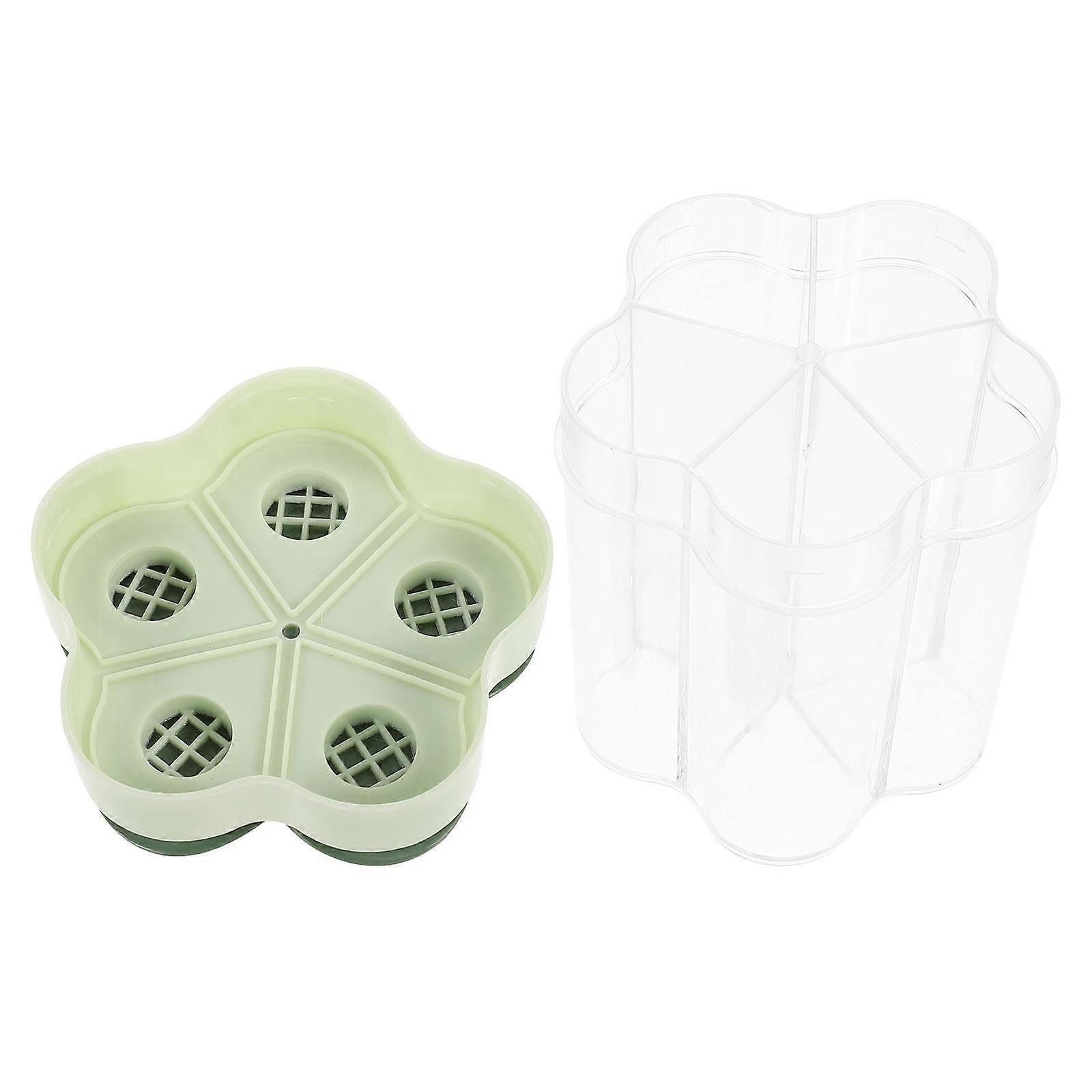 Green Spice Box with Divided Compartments for Kitchen Storage Lightweight Sturdy PP Material