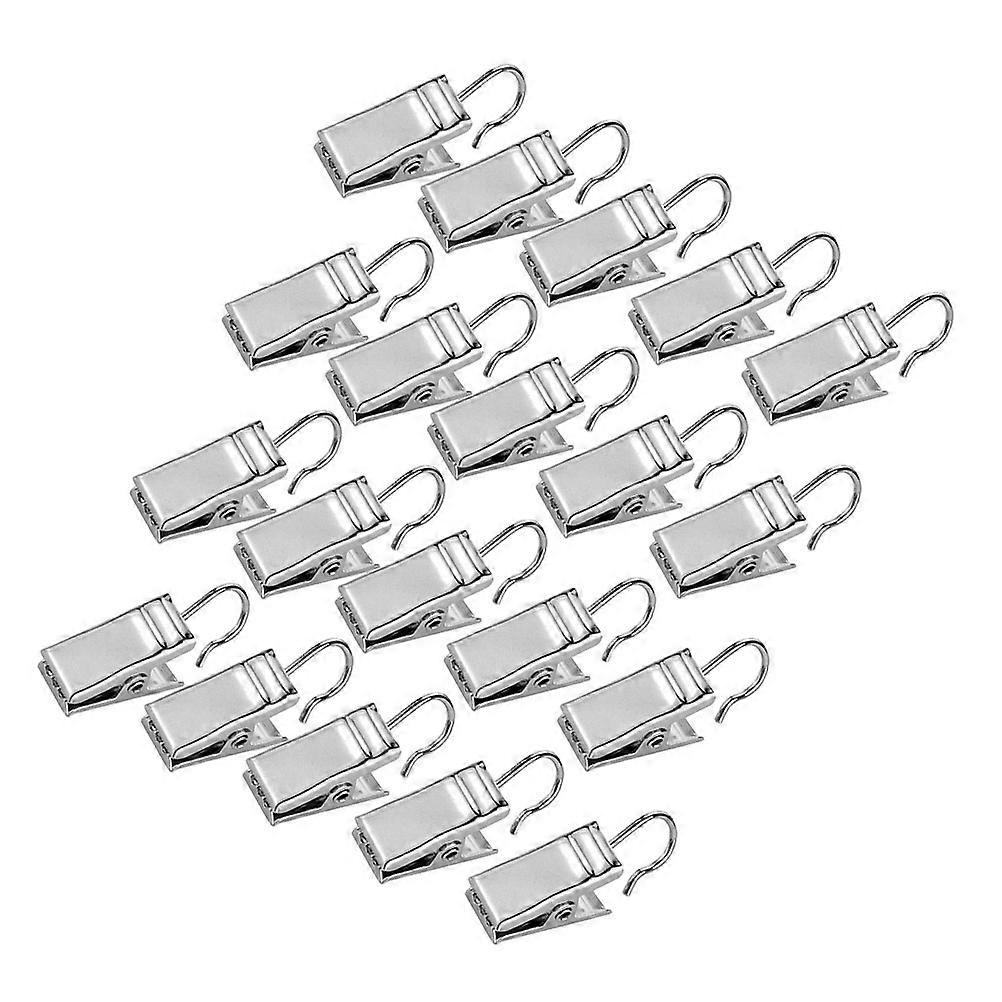 Practical Curtain Holding Clamp Silver Metal Iron 100Pack Drapery Rings For Home Use Easy Sliding Onto Rod