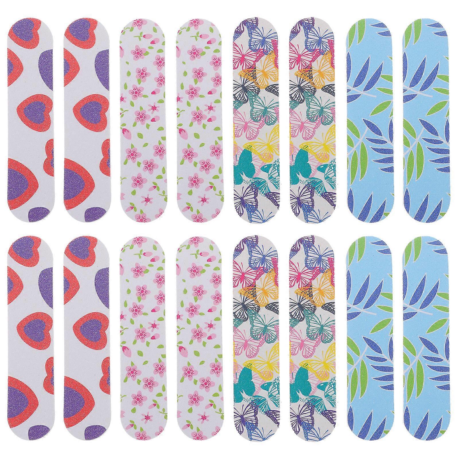 Nail Sponges 40Pcs Polishing Boards For Home Use Rectangular Double-Sided Design Manicure Tools