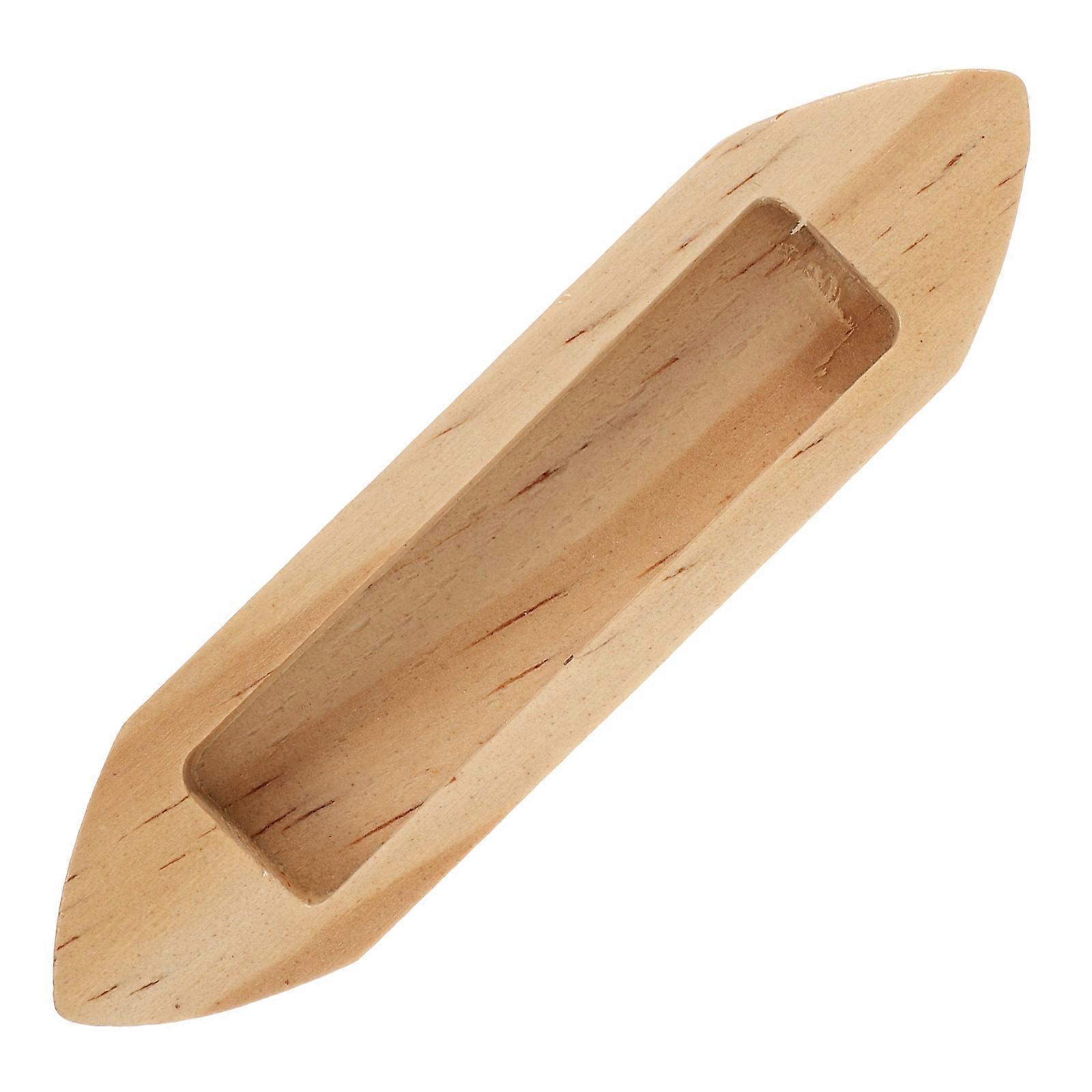 Wooden Boat Model Khaki Rustic Charm and Craftsmanship for Decoration