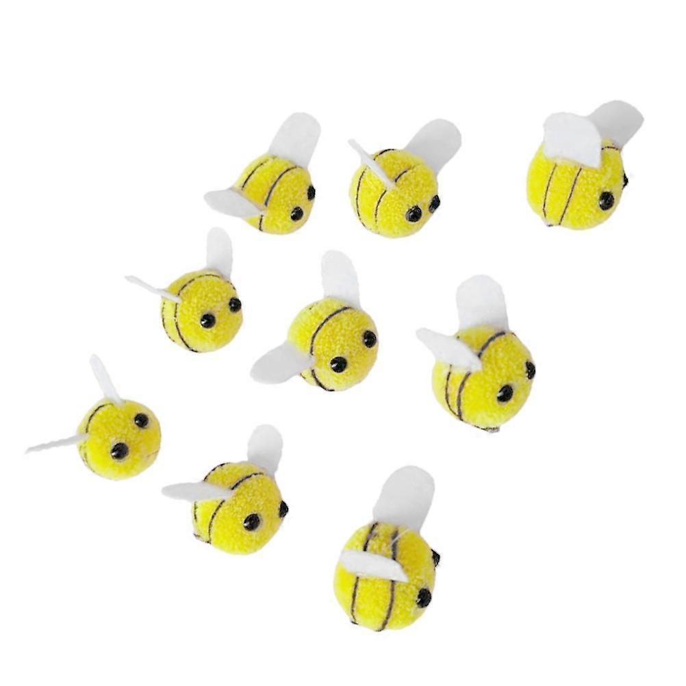 50pcs Handmade Yellow Bee Decorations for Hats, Clothing & Hair Accessories – Durable Artificial Bees for DIY Crafts, Dolls & Creative Projects