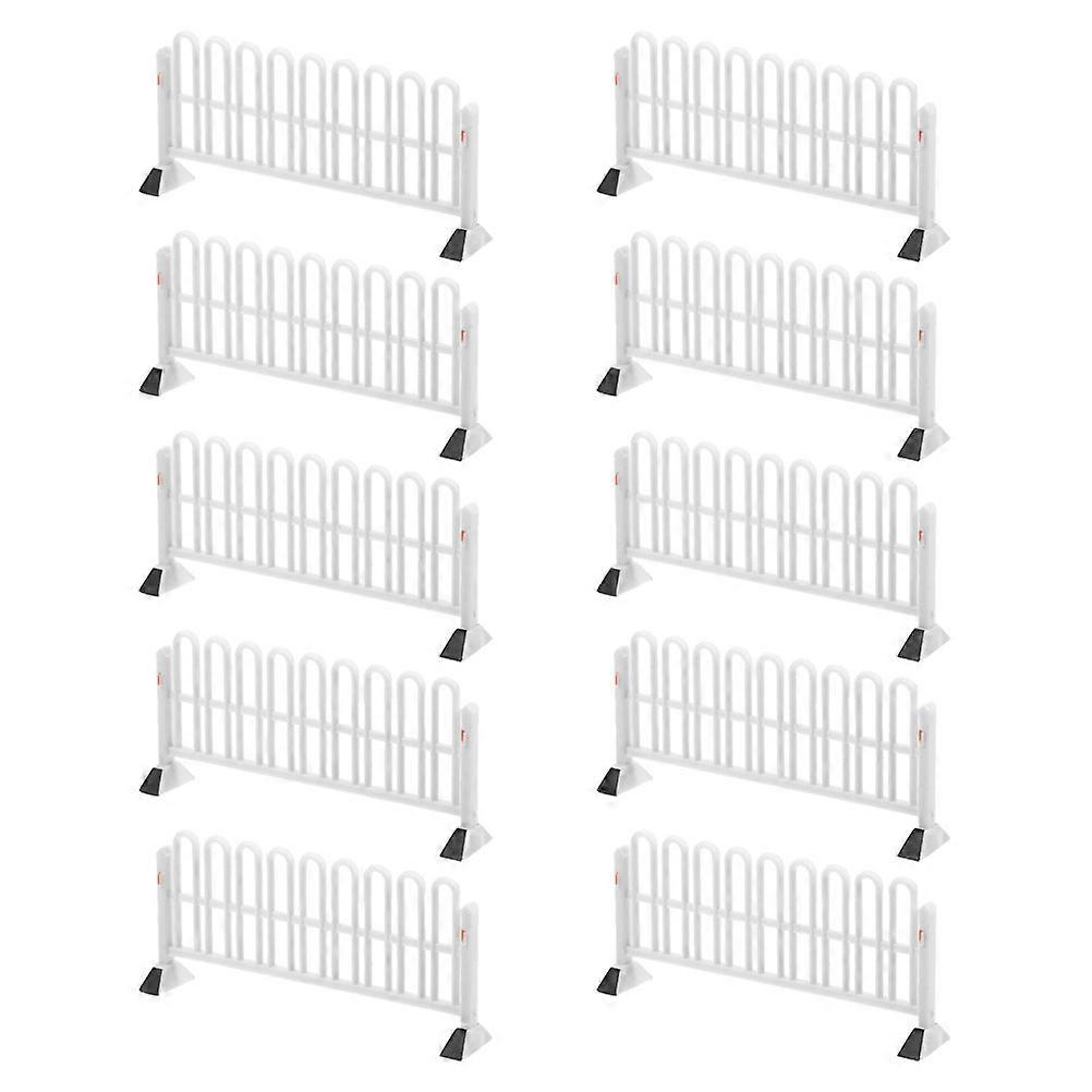 Mini Roadblocks 10Pcs Traffic Roadblocks Fence Models For Sand Table Scene With High Simulation Design