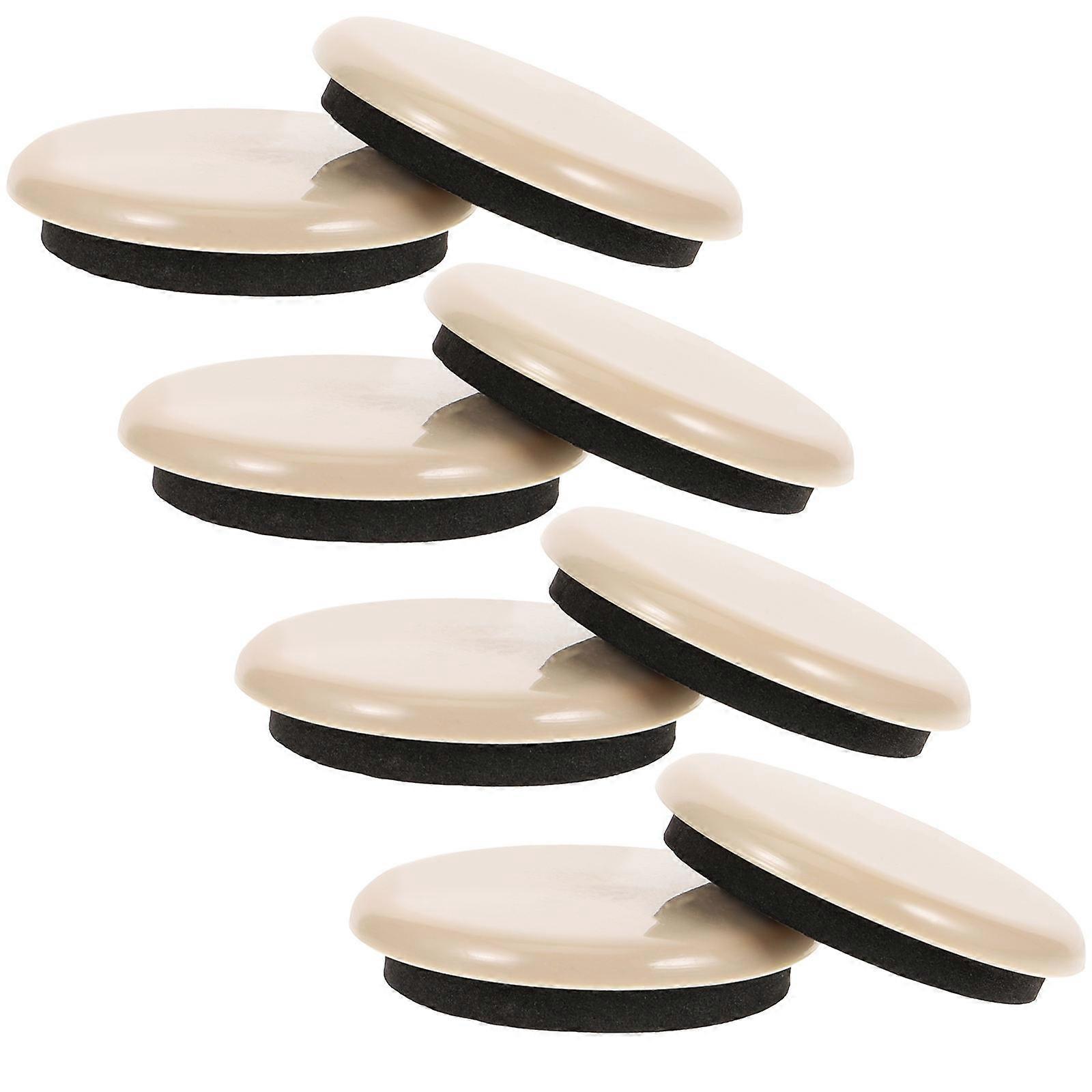 Furniture Pads for Chairs and Desks with Slide Rail Design Khaki Color 8pcs