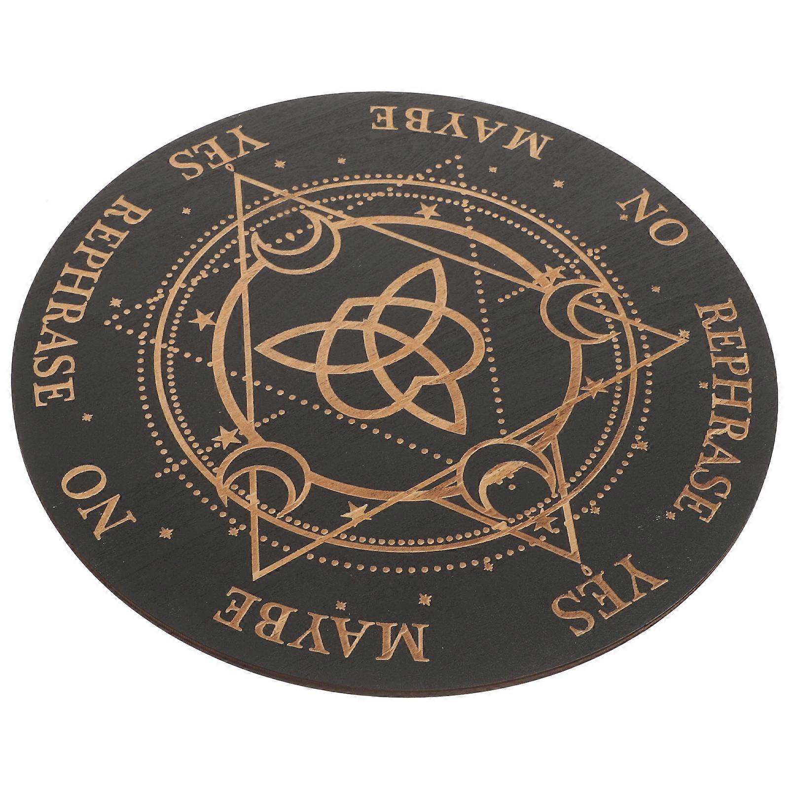 Witch Pendulum Board Dowsing Tool For Inner Heart Exploration Black Wood Material 1Pcs