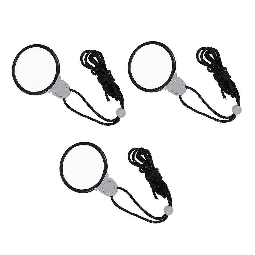 3pcs Portable Magnifiers with Lanyard for Reading and Examination – Ideal for Adults and Seniors